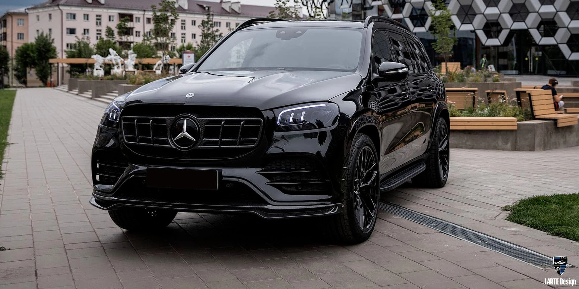 Order tuning kits carbon fiber for Mercedes Benz GLS 450 4MATIC Premium Plus Х166 MANUFAKTUR Obsidian Black metallic 