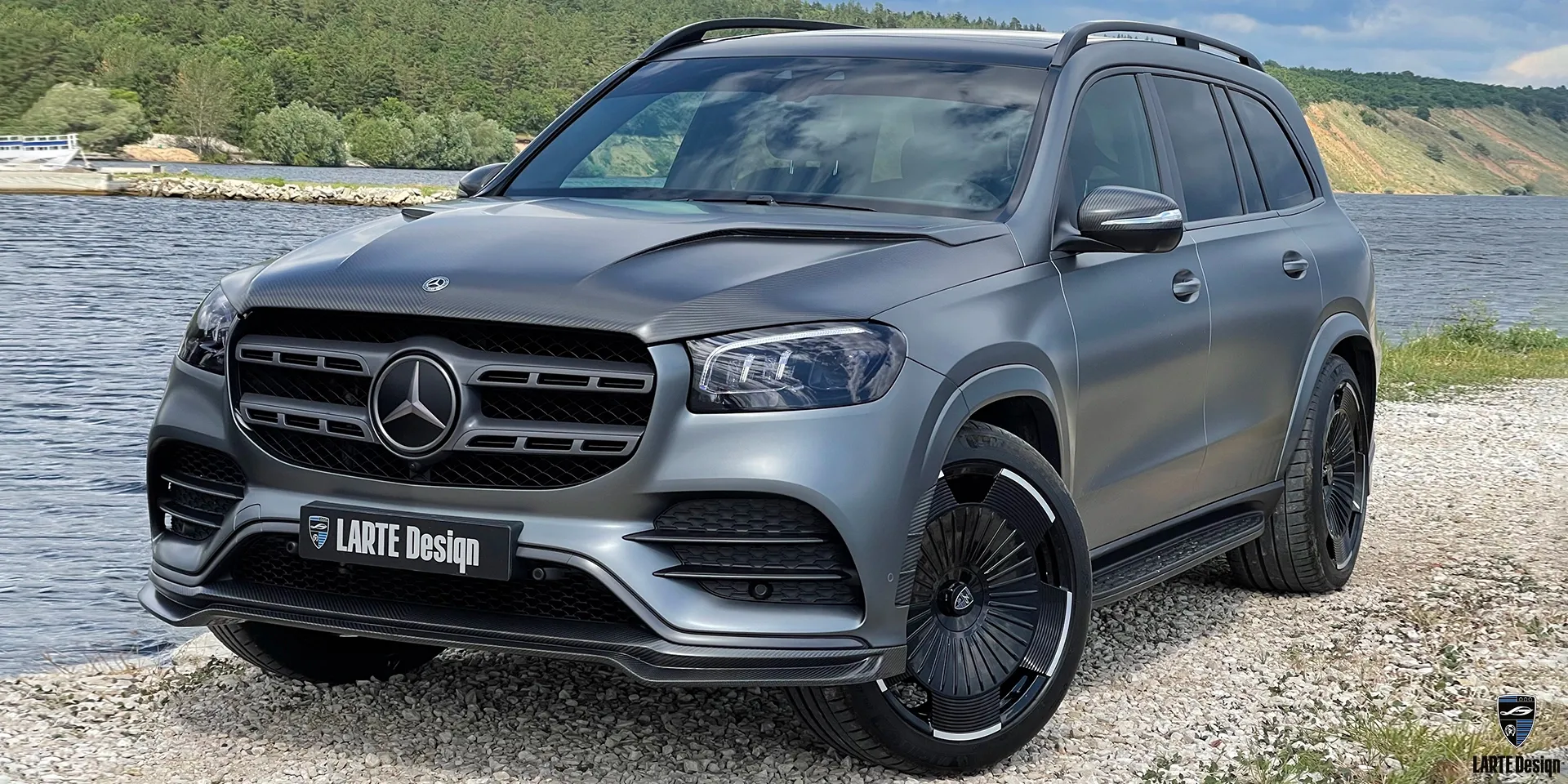 Carbon fiber Bonnet for SUV Mercedes Benz GLS 400 d 4MATIC Х167 Selenite Grey by LARTE Design