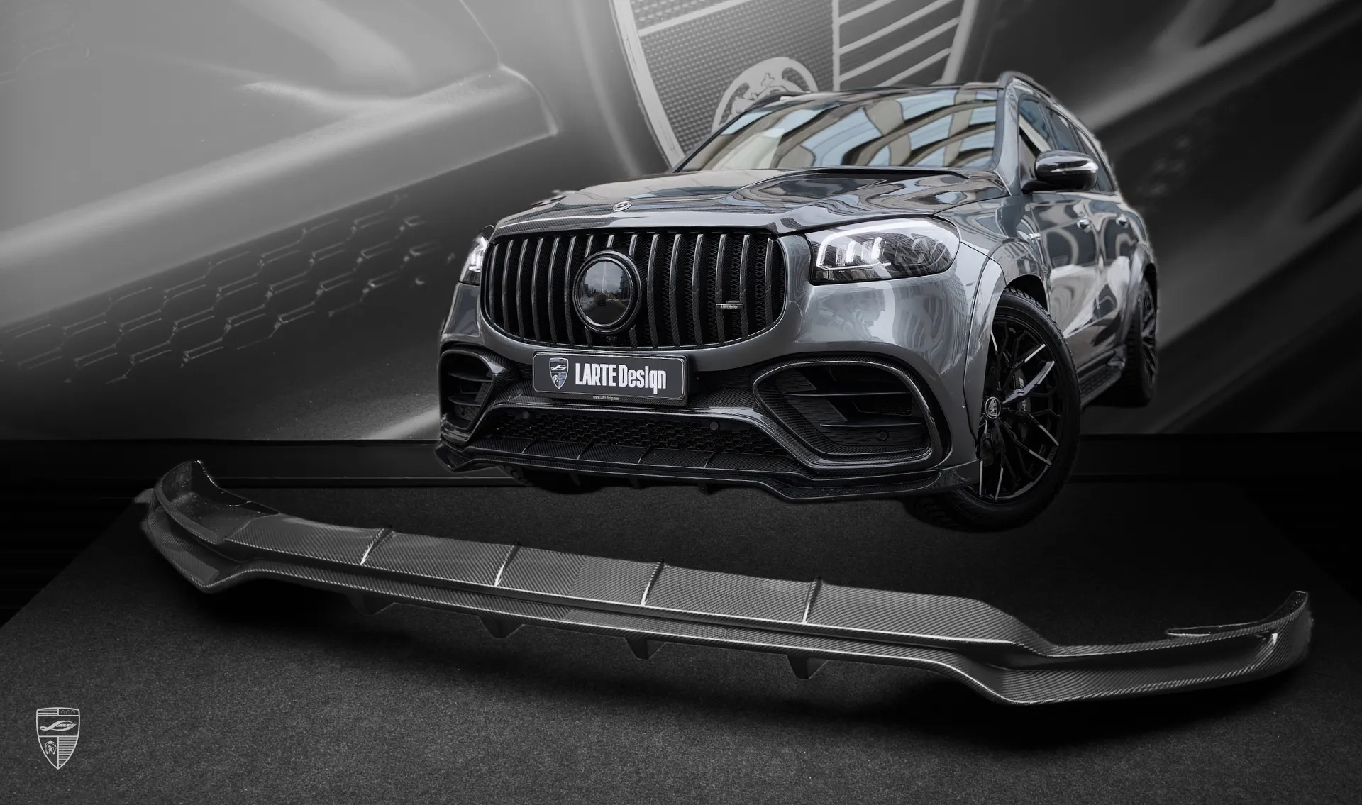 Front bumper lip upgrade for your SUV Mercedes GLS AMG 63 from LARTE Design