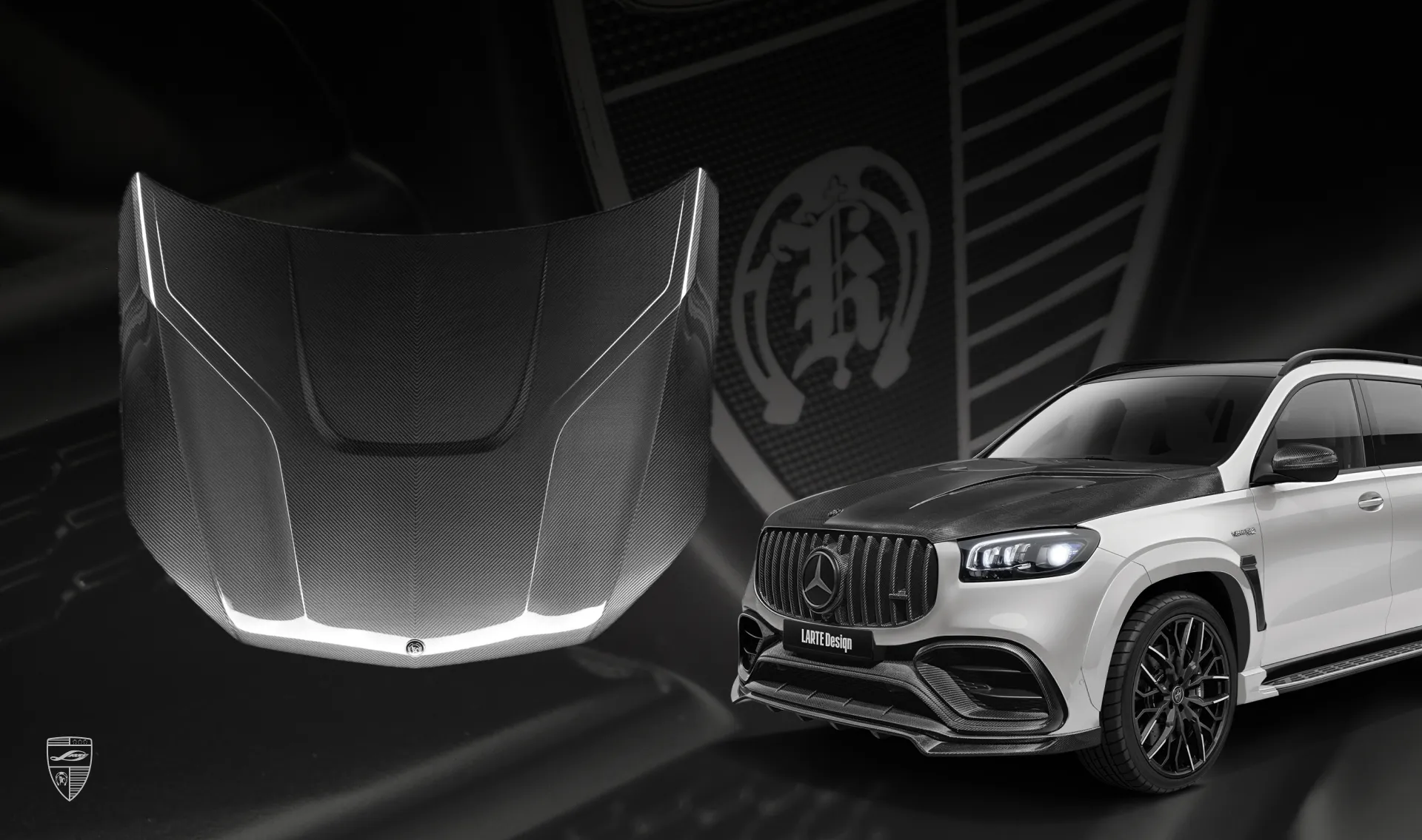 Hood for your Mercedes GLS AMG 63 in the appearance package by LARTE Design