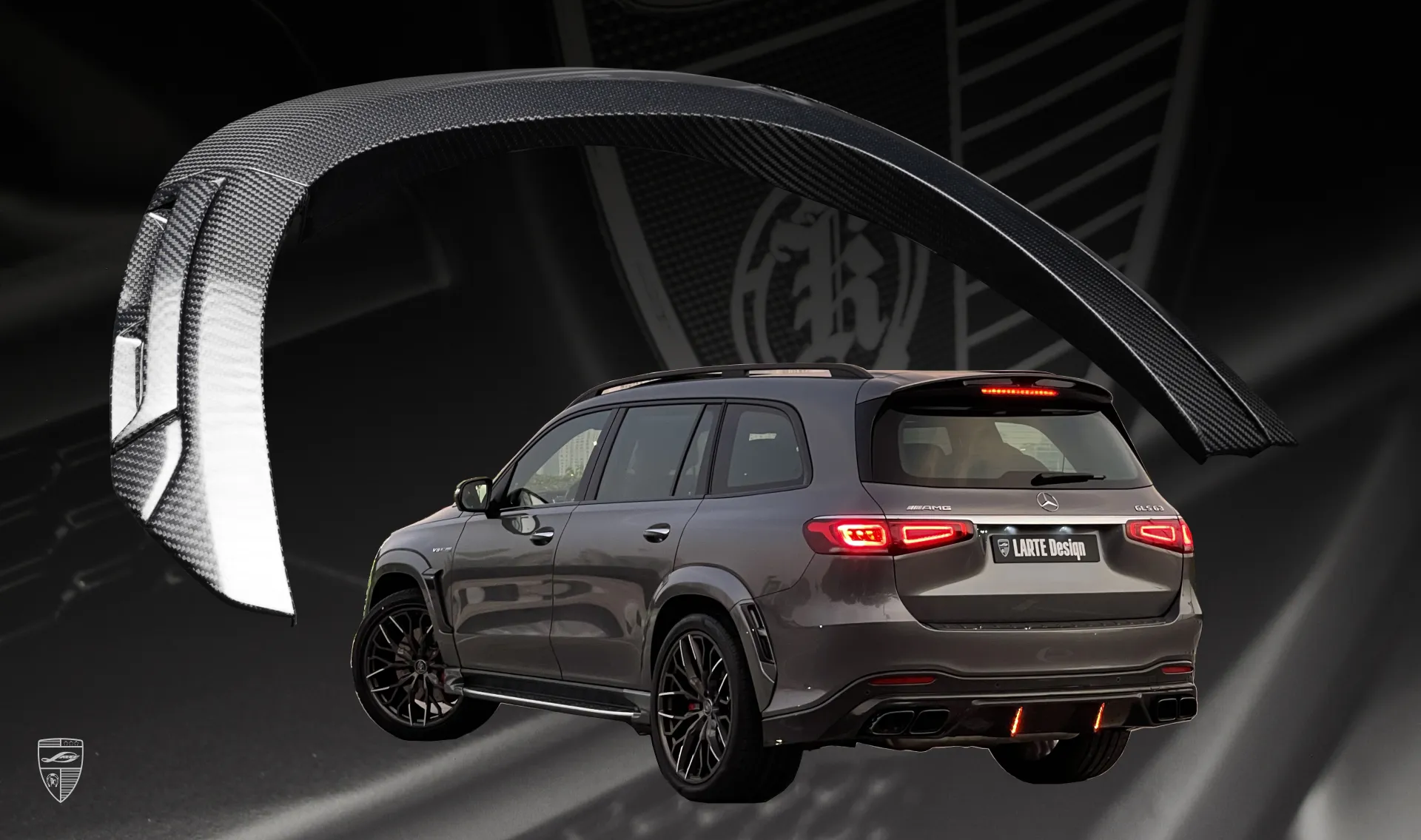 Rear arch extensions upgrade for the family car Mercedes GLS AMG 63 from LARTE Design