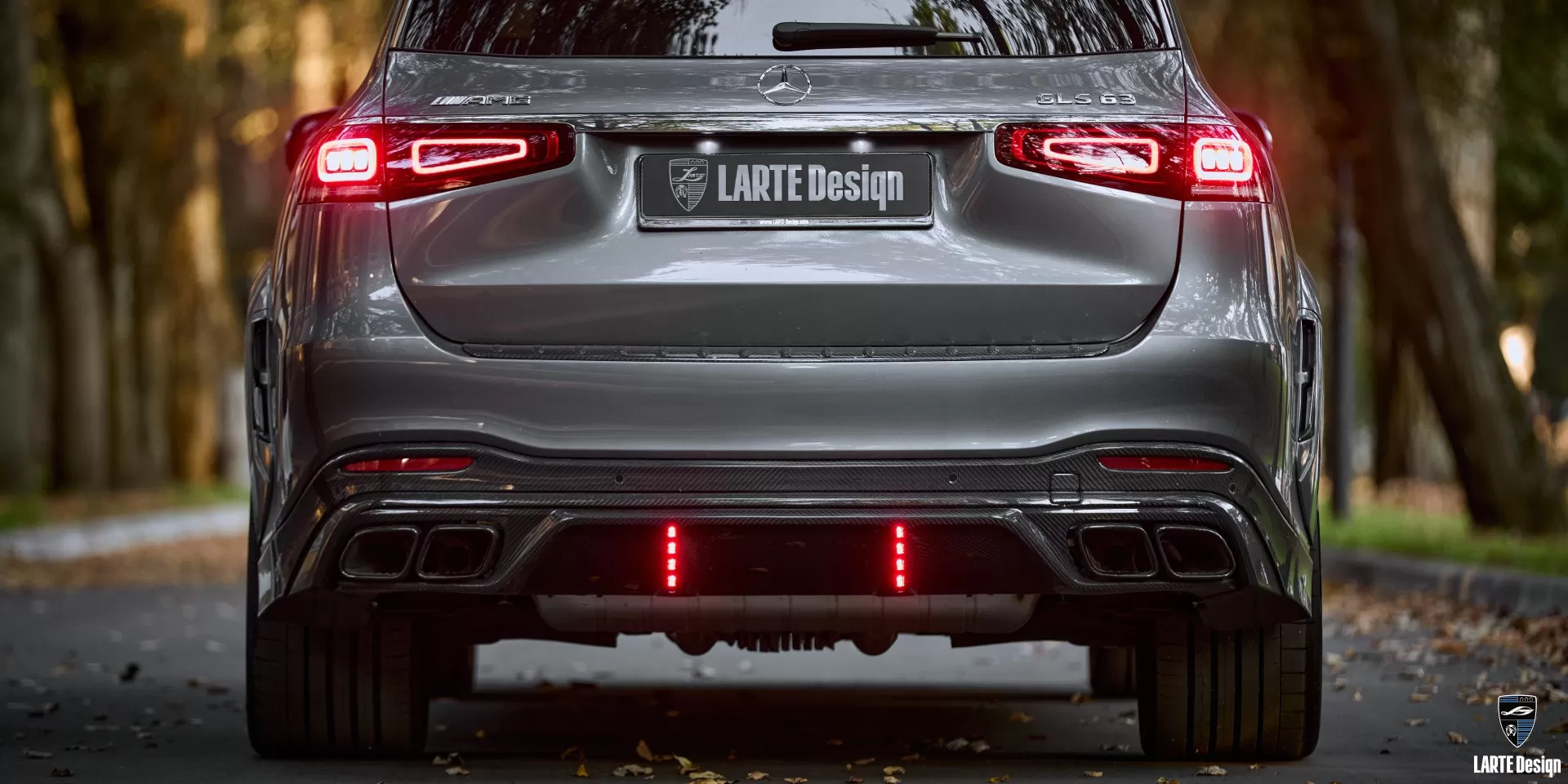 Carbon fiber rear diffuser for Mercedes GLS AMG 63 X167 from LARTE Design