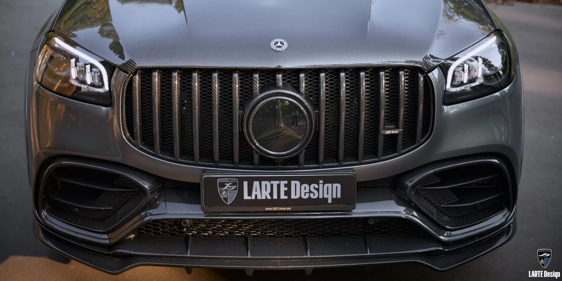 Carbon front grille for Mercedes GLS 63 AMG X167 from LARTE Design