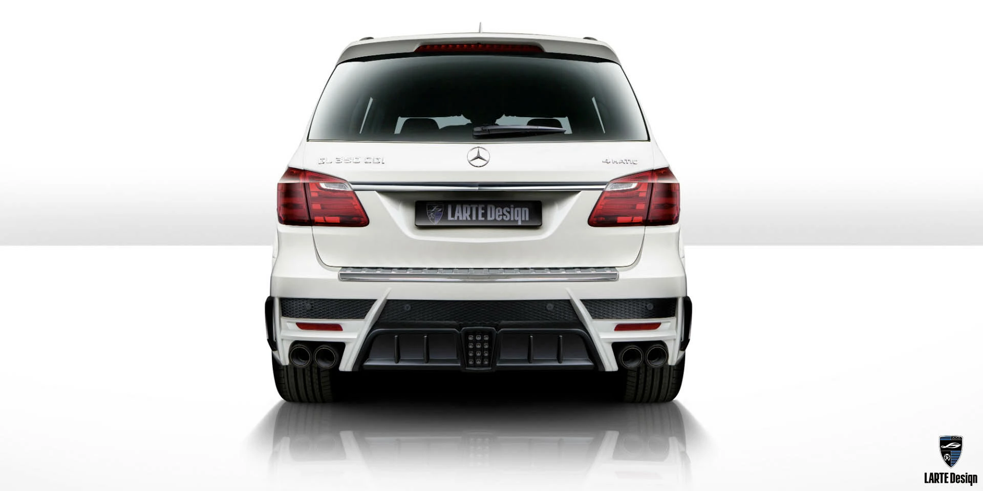 Order aerodynamic Addon diffuser for Mercedes Benz GLS 63 AMG 4MATIC+ Х167 M 177 DE 40 AL MANUFAKTUR Diamond White metallic