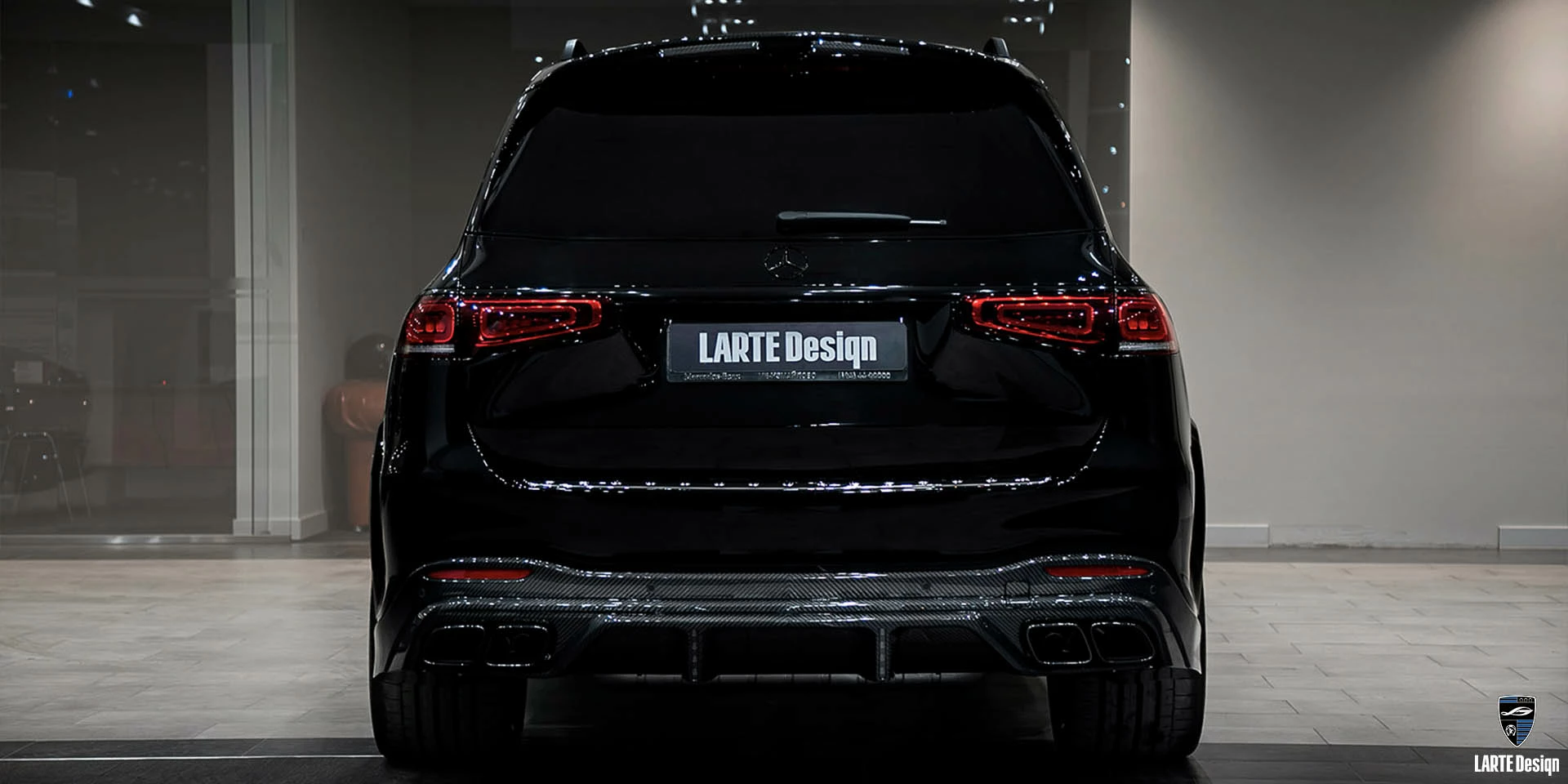 Anfrage für einen Kohlefaser-Addon-Diffusor für Mercedes Benz GLS 63 AMG 4MATIC+ Х167 M 177 DE 40 AL obsidianschwarz metallic