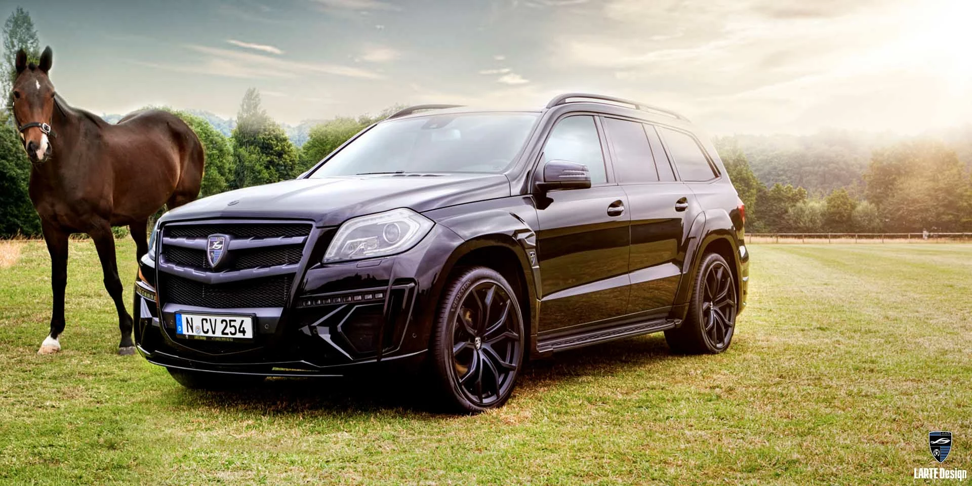 Bestellen Sie das Karosserie-Kit aus Kohlefaser für Mercedes Benz GLS 63 AMG 4MATIC+ Х167 M 177 DE 40 AL obsidianschwarz metallic