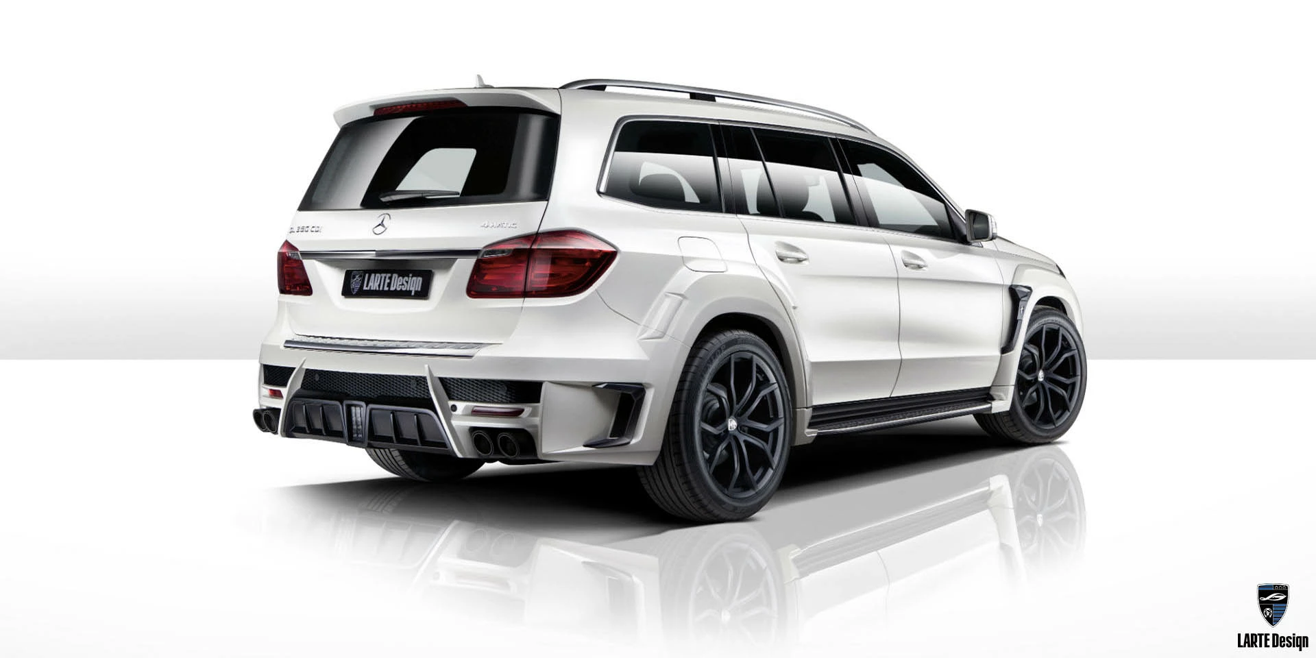 Carbon Rear bumper diffuser for Mercedes Benz GLS 63 AMG from LARTE Design