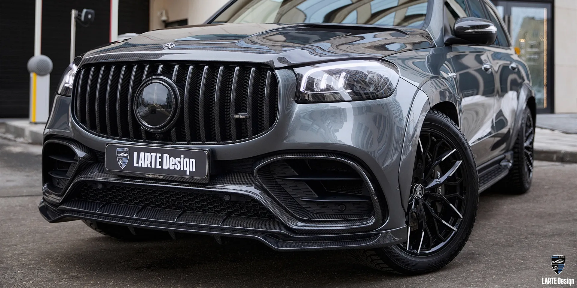 Kaufen Sie einen Kohlefaser-Frontstoßstangen-Splitter für Mercedes-Benz AMG GLS 63 4MATIC+ Х167 Selenitgrau metallic