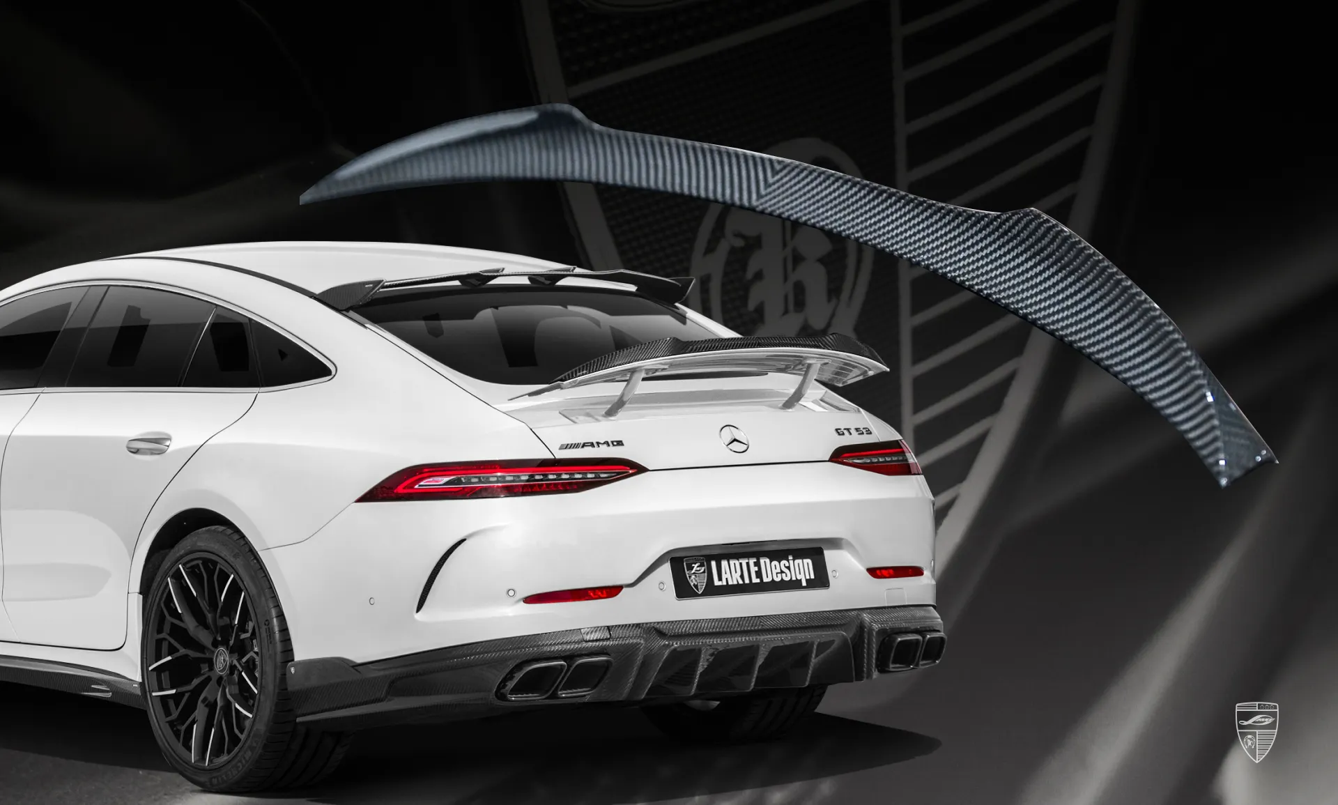 Carbon trunk lift spoiler upgrade for your SUV Mercedes AMG GT43 X290 from LARTE Design