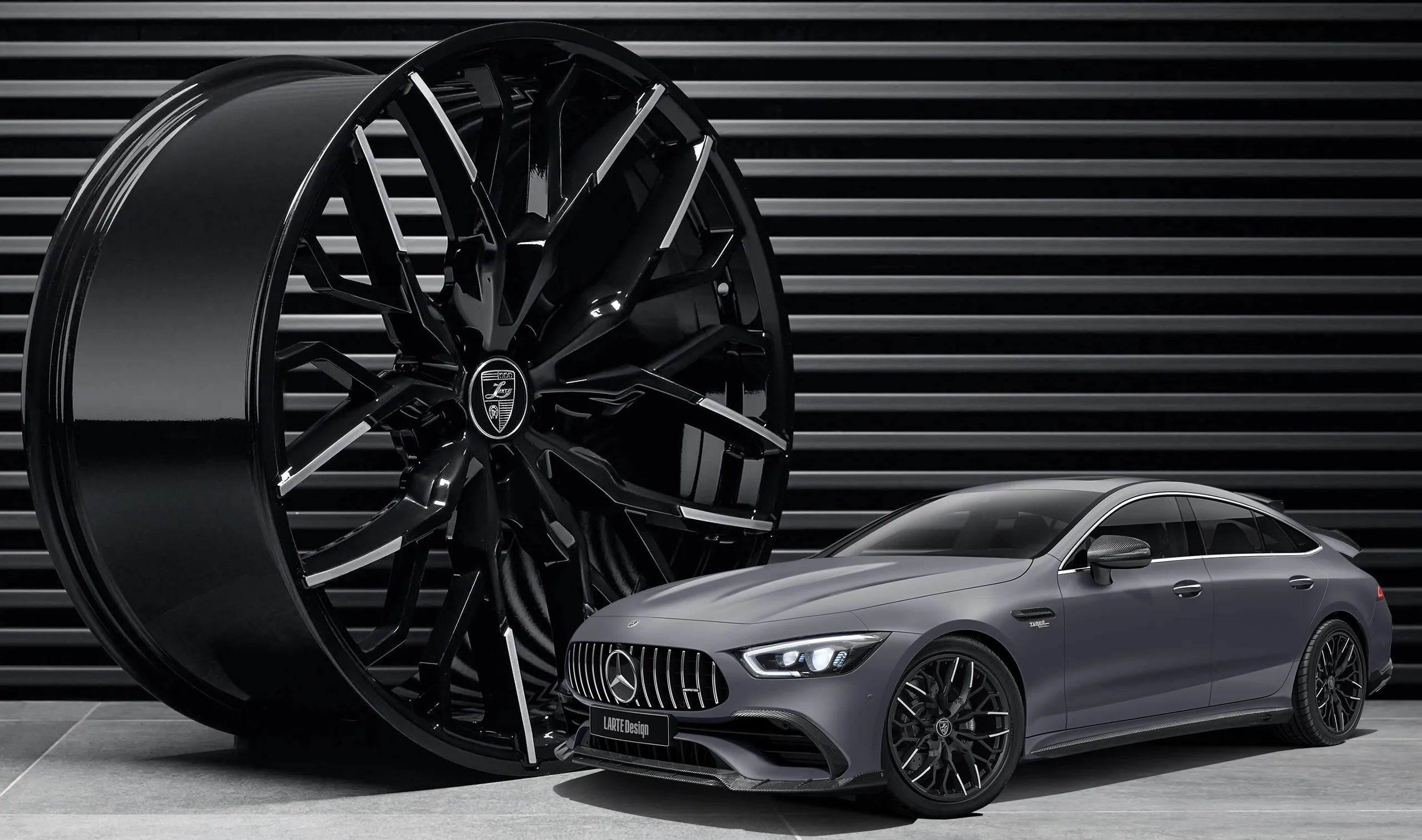 Forged rims upgrade for the family car Mercedes AMG GT43 X290 from LARTE Design