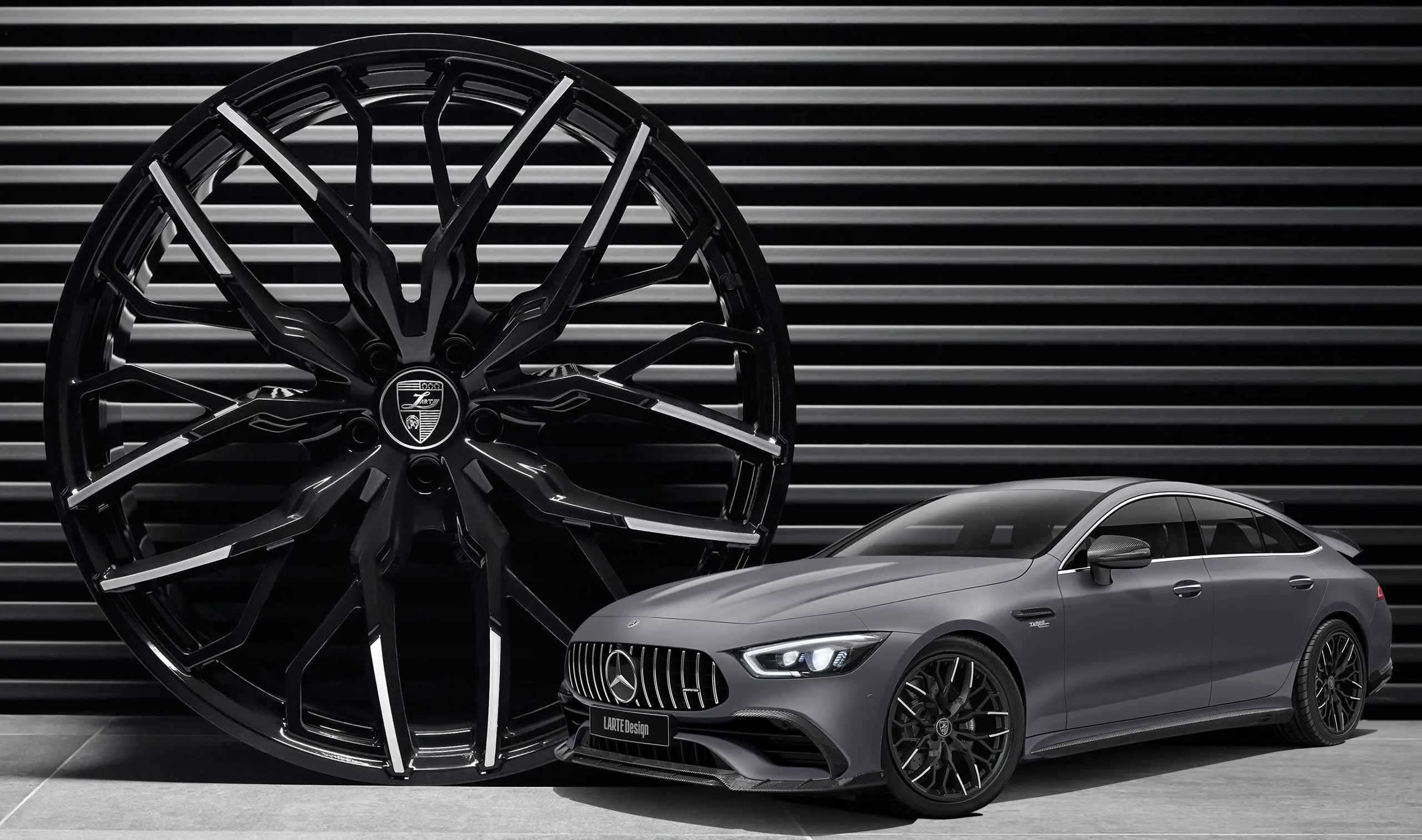 Forged rims upgrade for the luxury car Mercedes AMG GT43 X290 from LARTE Design
