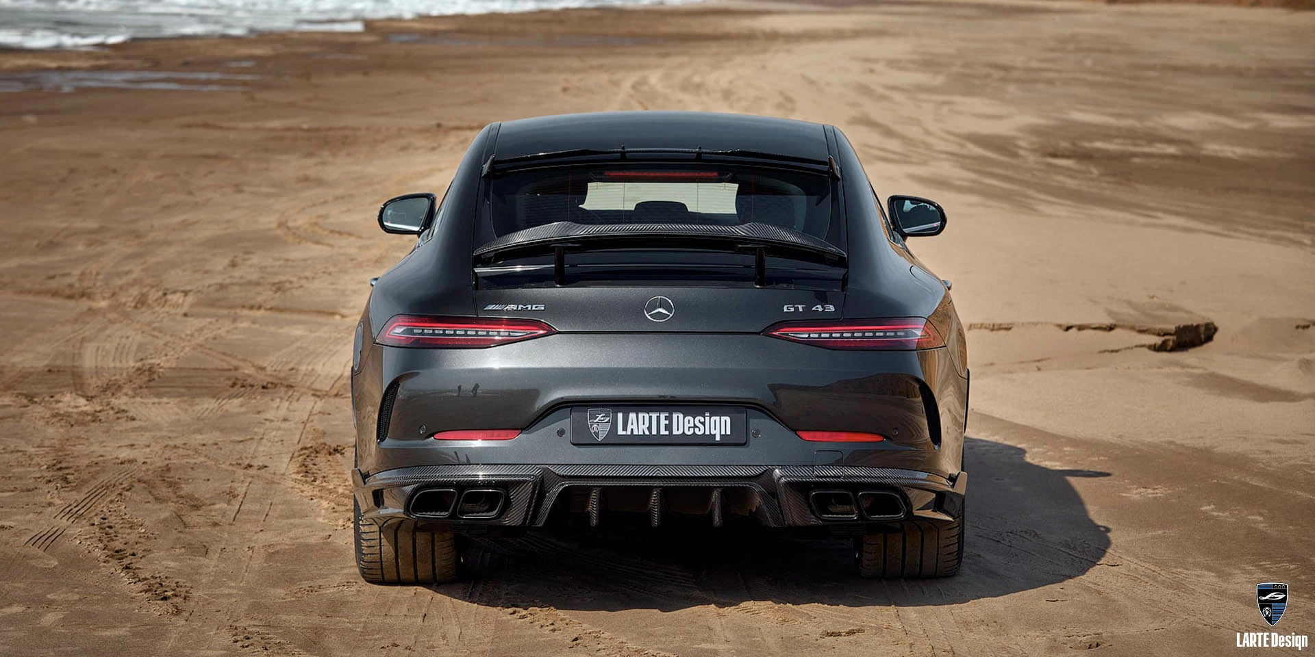 Buy carbon fiber Rear bumper diffuser for Mercedes-AMG GT 43 4MATIC+ X290 M 256 E30 DEH LA GR Obsidian Black metallic