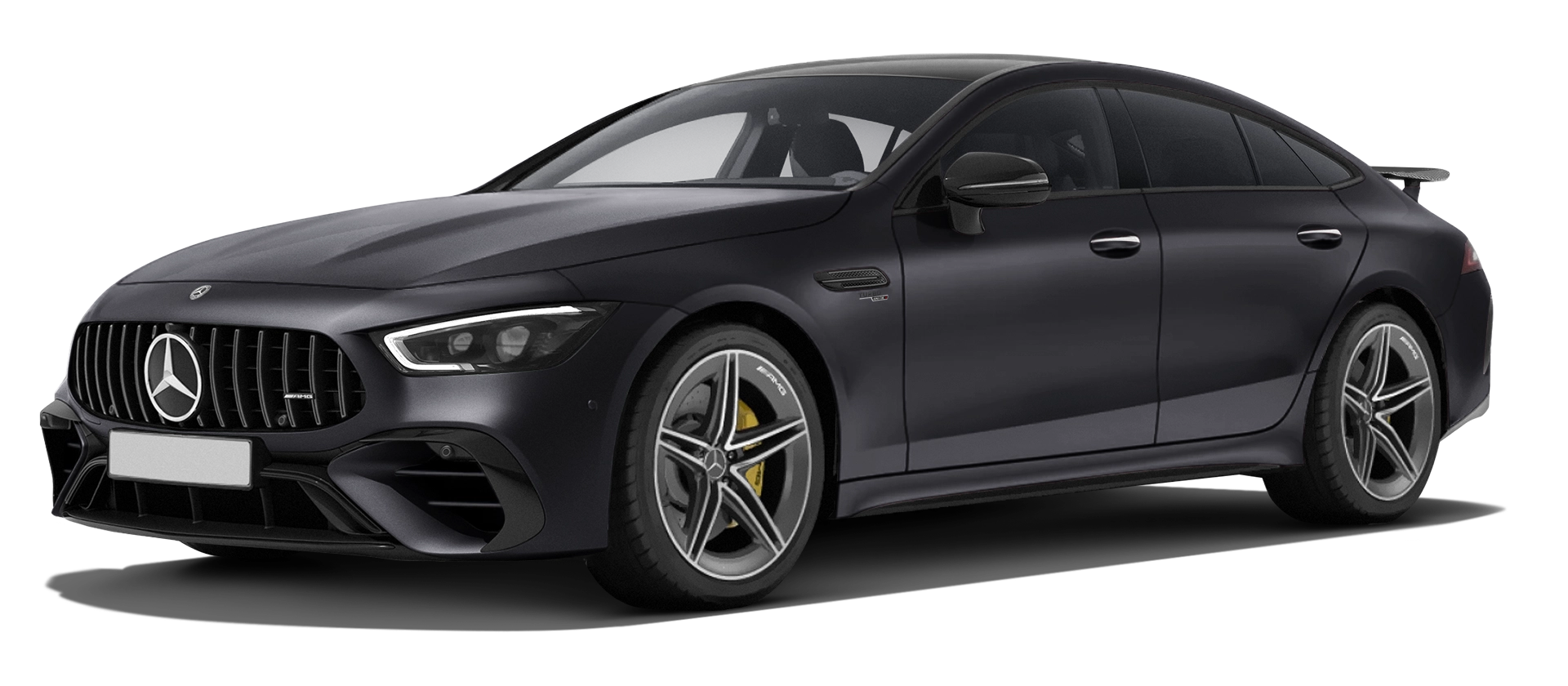 MERCEDES GT 53 X290 FACELIFT 2024 - 2026 stock front view in Graphite Grey color