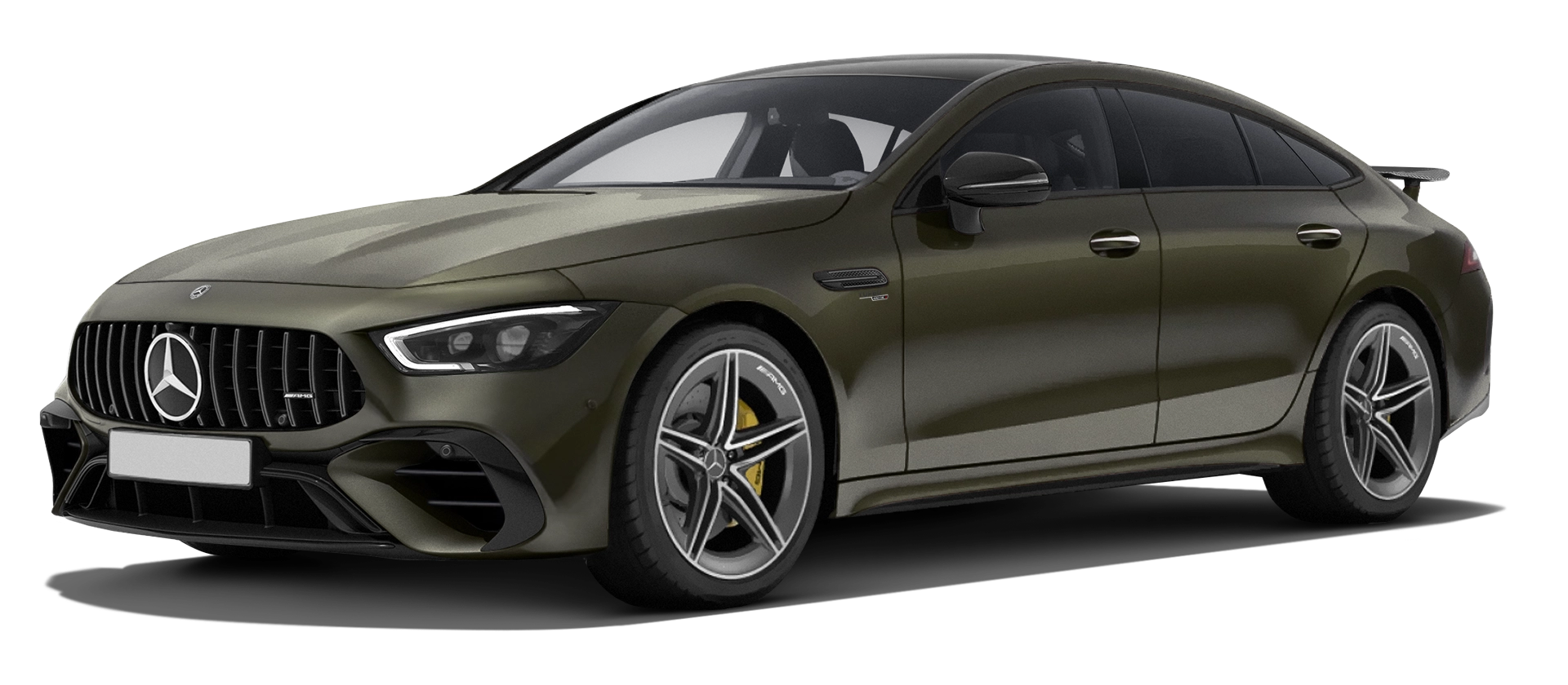 MERCEDES GT 53 X290 FACELIFT 2024 - 2026 stock front view in Olive color
