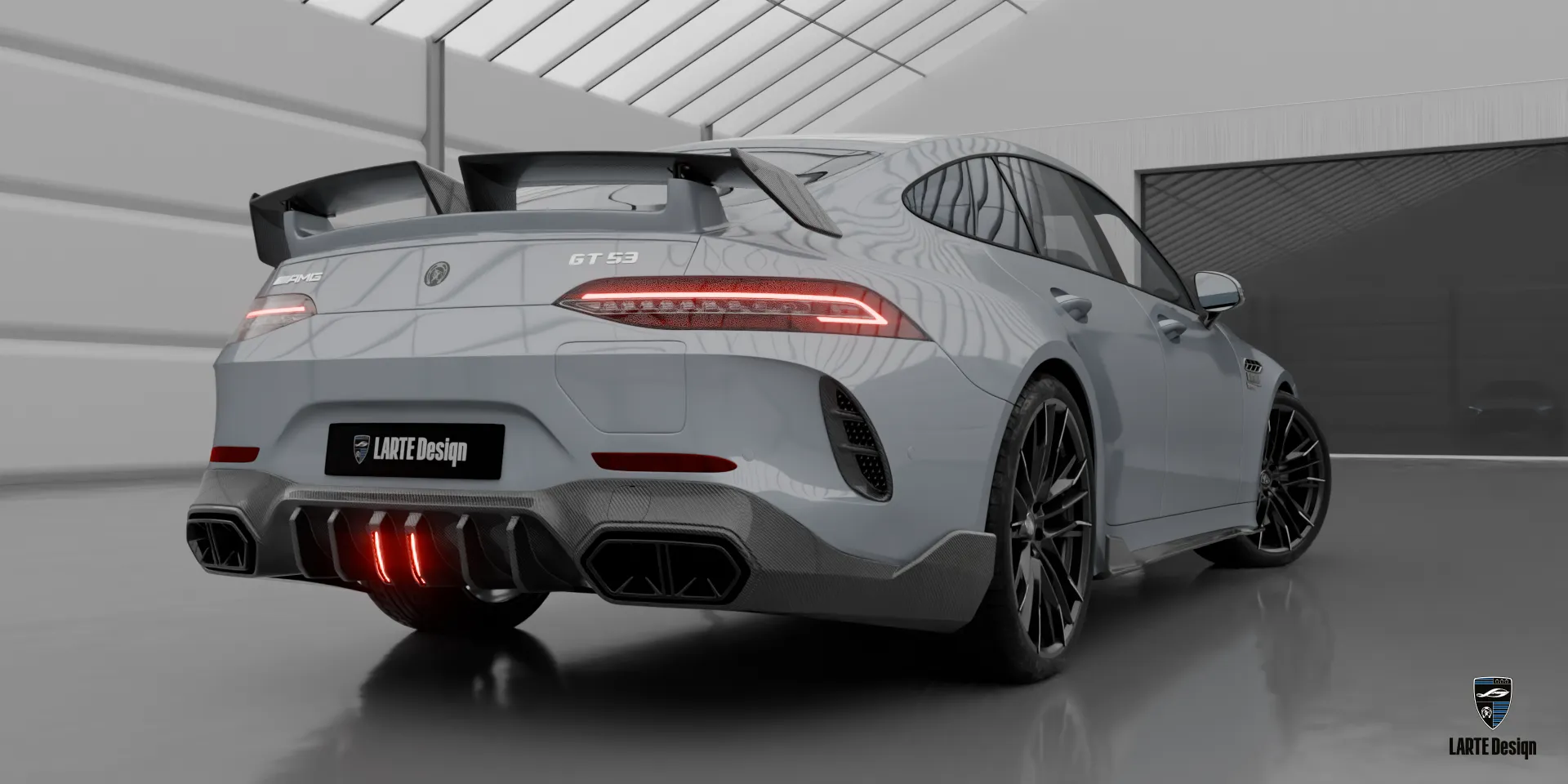 GT AMG 53 Facelift – Hitech Silver Tuning & Body Conversion Hitech Silver GT AMG 53 Facelift — custom tuning and aerodynamic body conversion upgrade