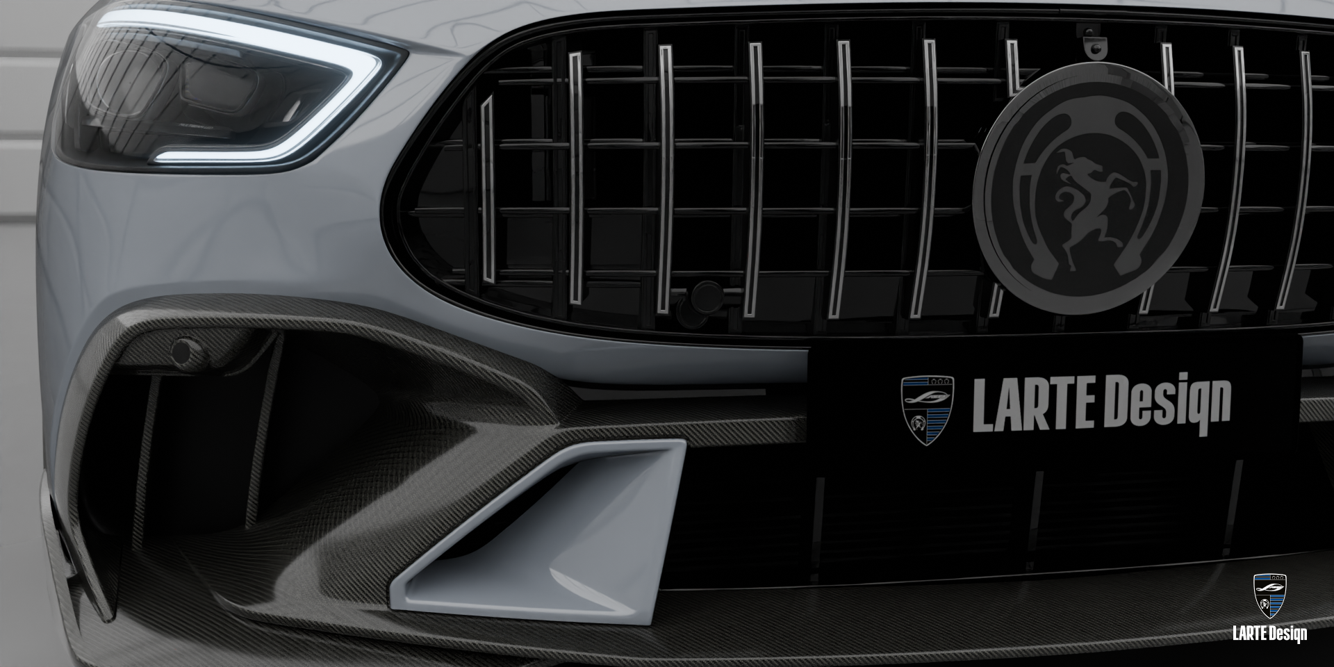 Hitech Silver Mercedes GT 53 – Body Upgrade & Bold Styling Hitech Silver GT AMG 53 — facelifted Mercedes with body kit and striking custom details