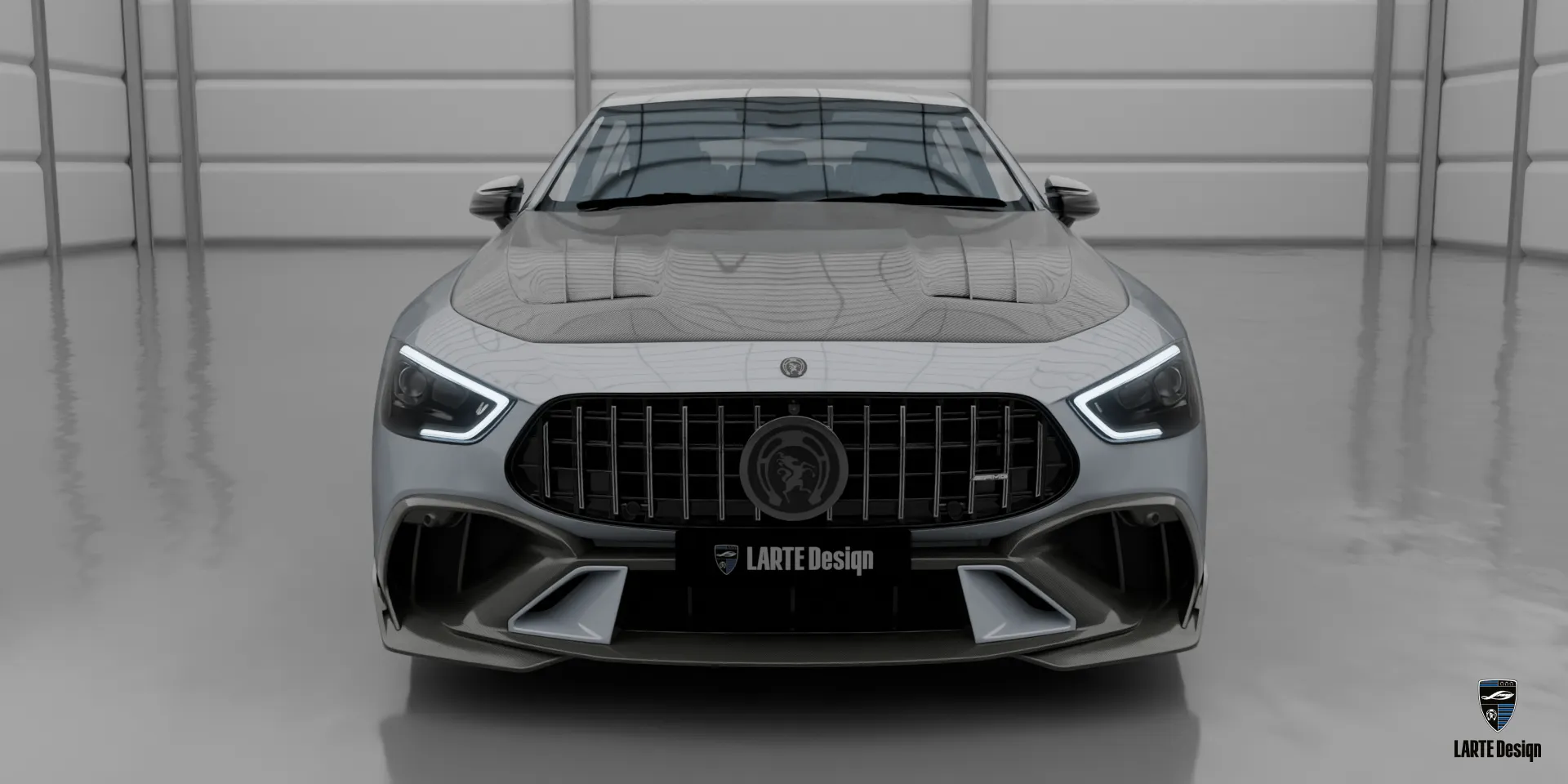 Hitech Silver GT AMG 53 Facelift – Custom with Brutal Styling 2026 Hitech Silver Mercedes GT AMG 53 Facelift — custom body kit with brutal, aggressive styling