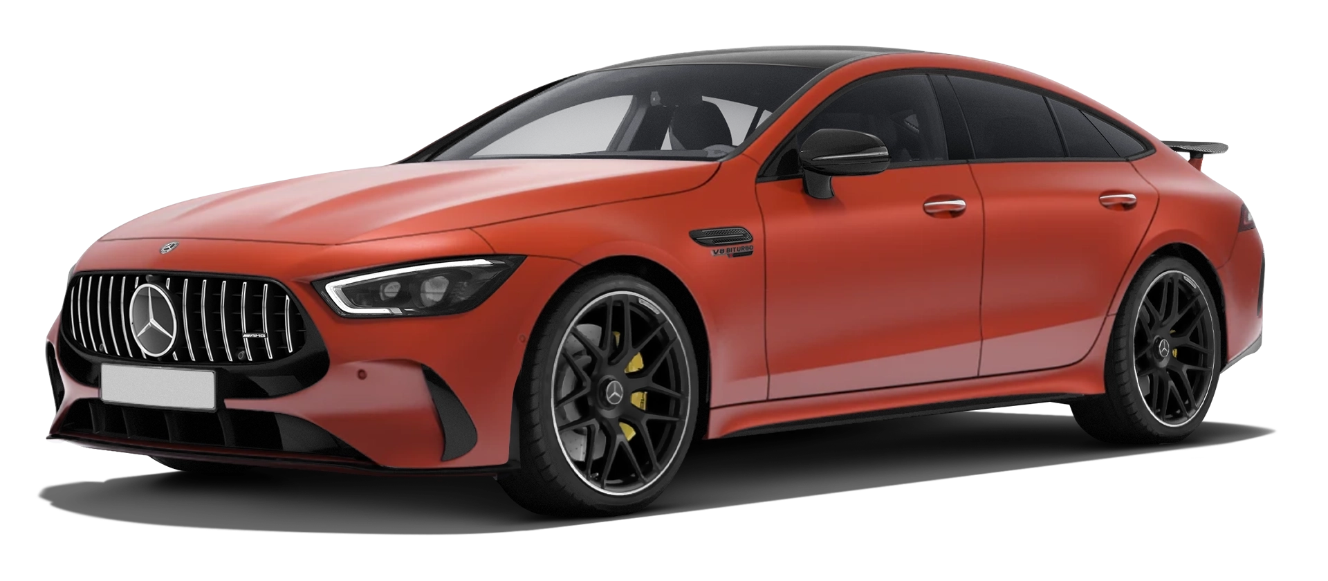 MERCEDES GT 63 X290 FACELIFT 2024 - 2026 stock front view in Copper Orange color