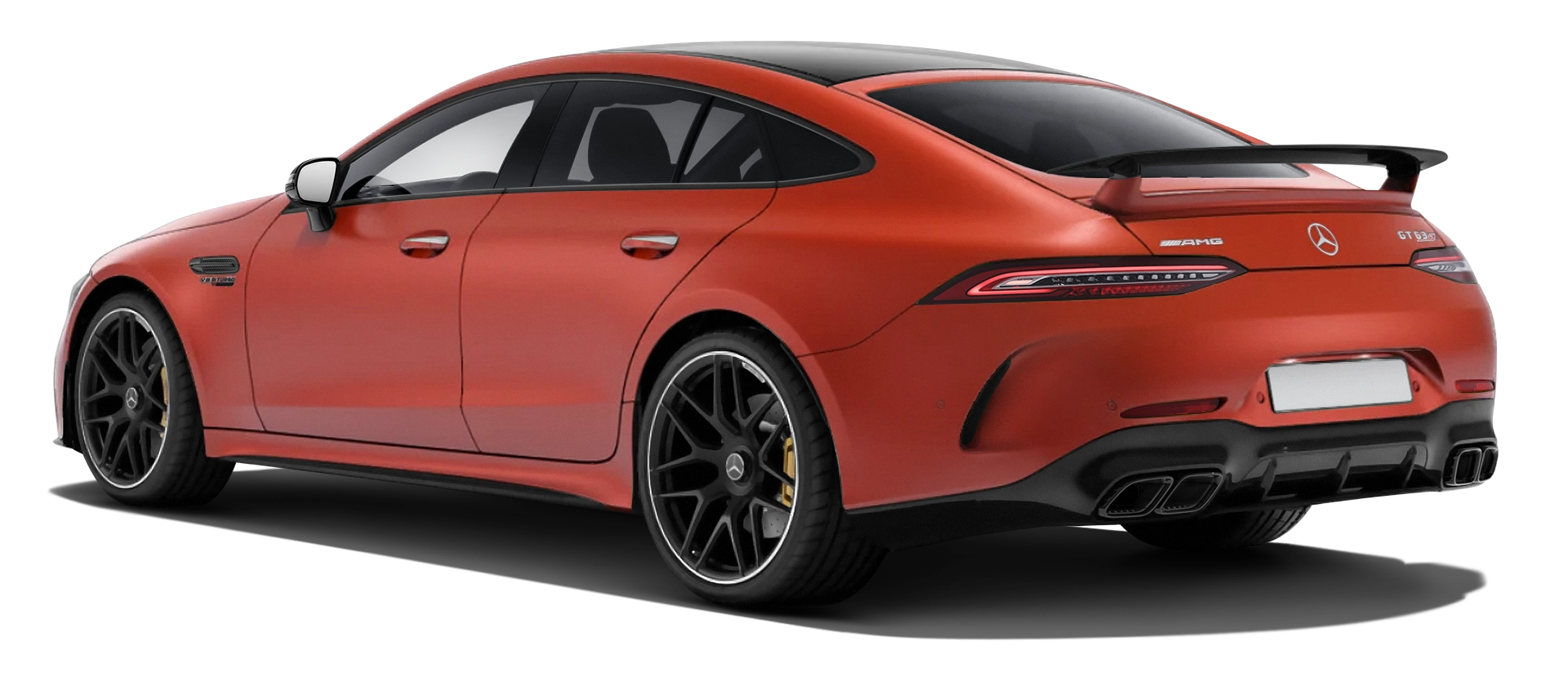 MERCEDES GT 63 X290 FACELIFT 2024 - 2026 stock rear view in Copper Orange color
