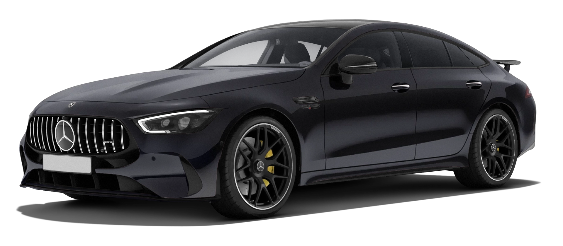 MERCEDES GT 63 X290 FACELIFT 2024 - 2026 stock front view in Obsidian Black color