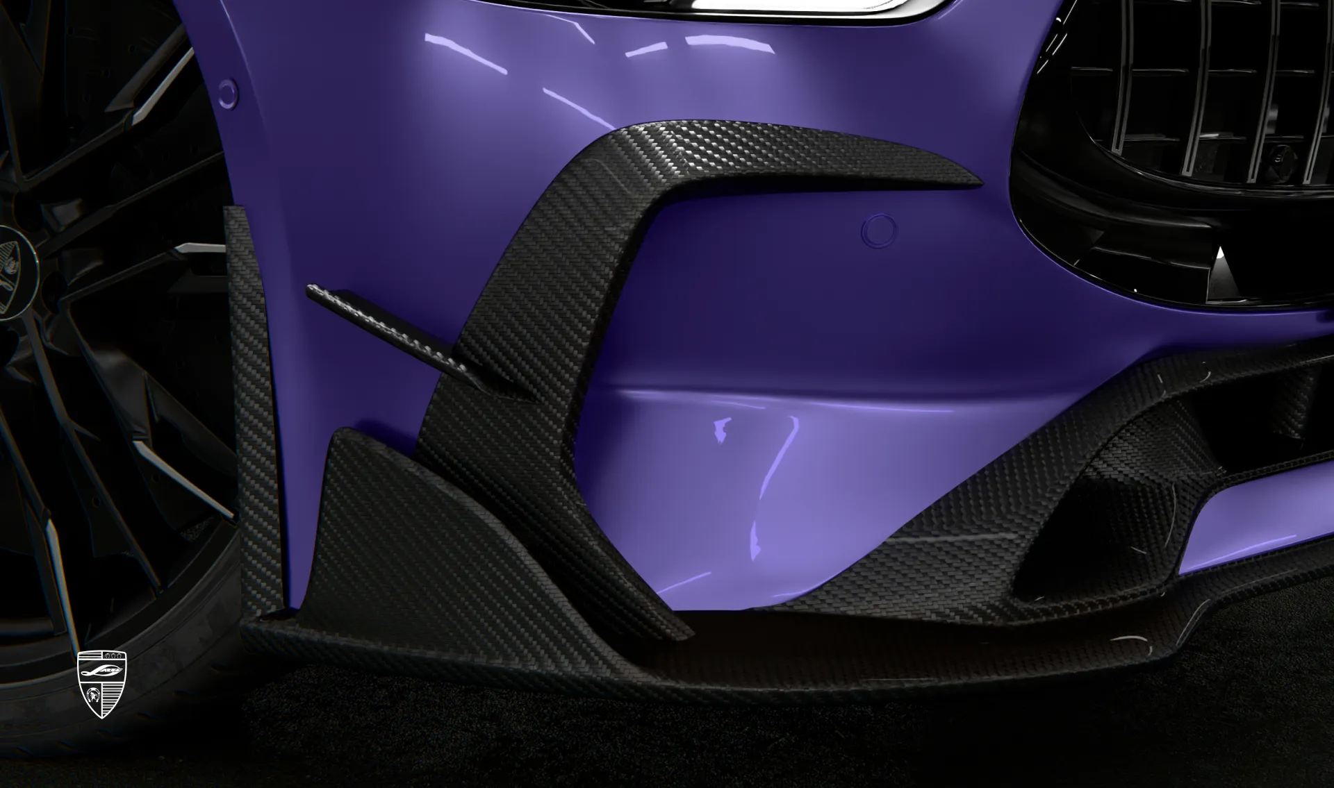Front bumper trim for your Mercedes GT AMG 63s X290 Facelift in a conversion kit from LARTE Design