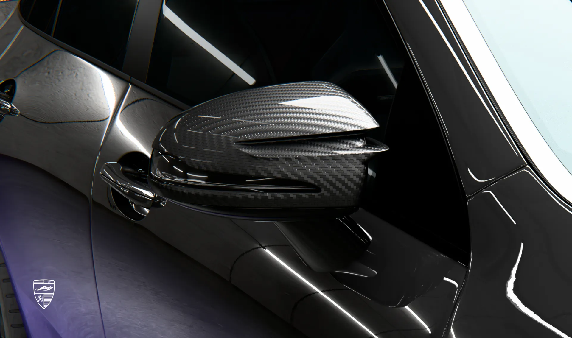 Mirror caps for your Mercedes GT AMG 63s X290 Facelift in a conversion kit from LARTE Design