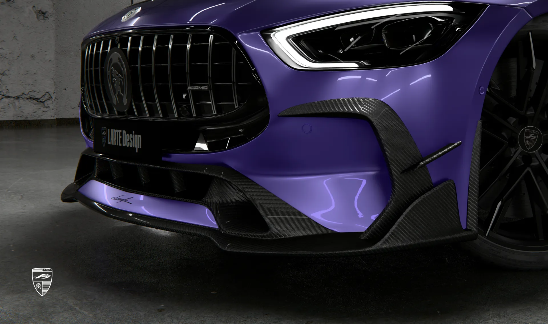 Front splitter upgrade for your SUV Mercedes GT AMG 63s X290 Facelift from LARTE Design