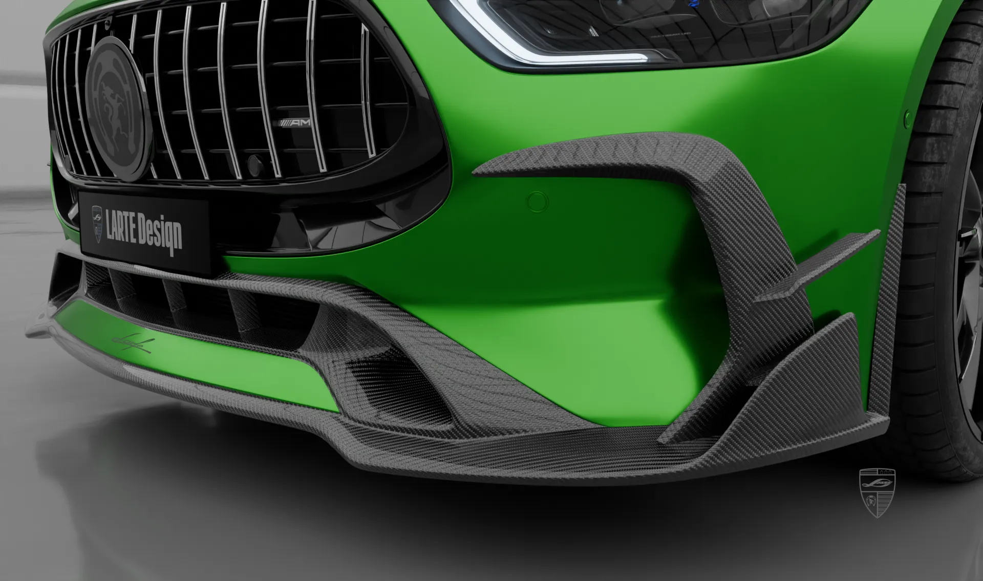 Front bumper trim for your Mercedes GT AMG 63s X290 Facelift in a conversion kit from LARTE Design