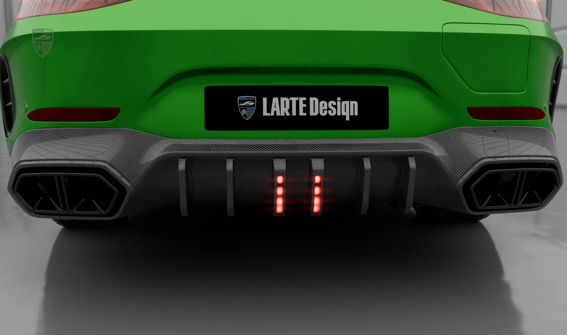 Rear carbon diffuser for your Mercedes GT AMG 63s X290 Facelift in a conversion kit from LARTE Design