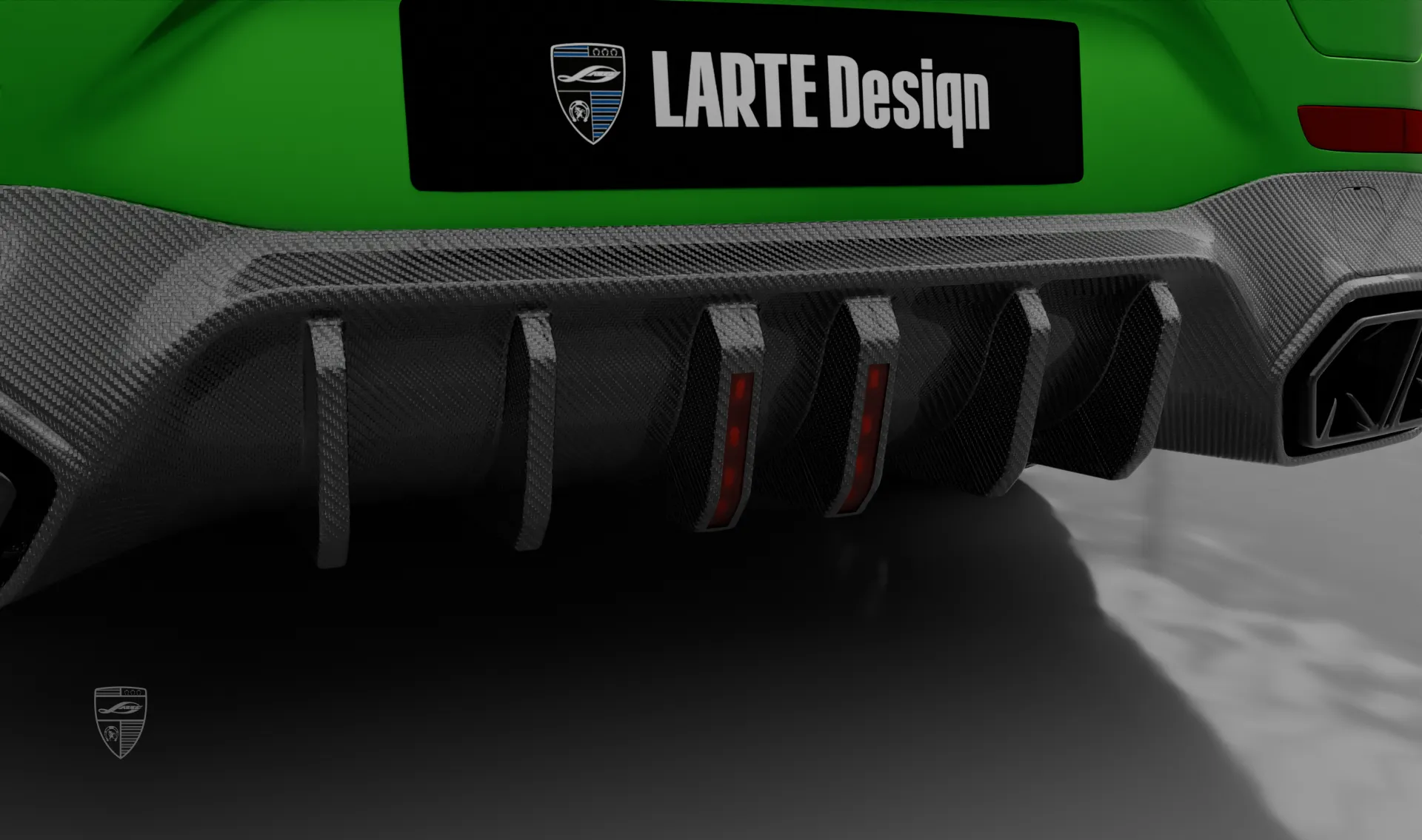 Rear carbon diffuser upgrade for your SUV Mercedes GT AMG 63s X290 Facelift from LARTE Design