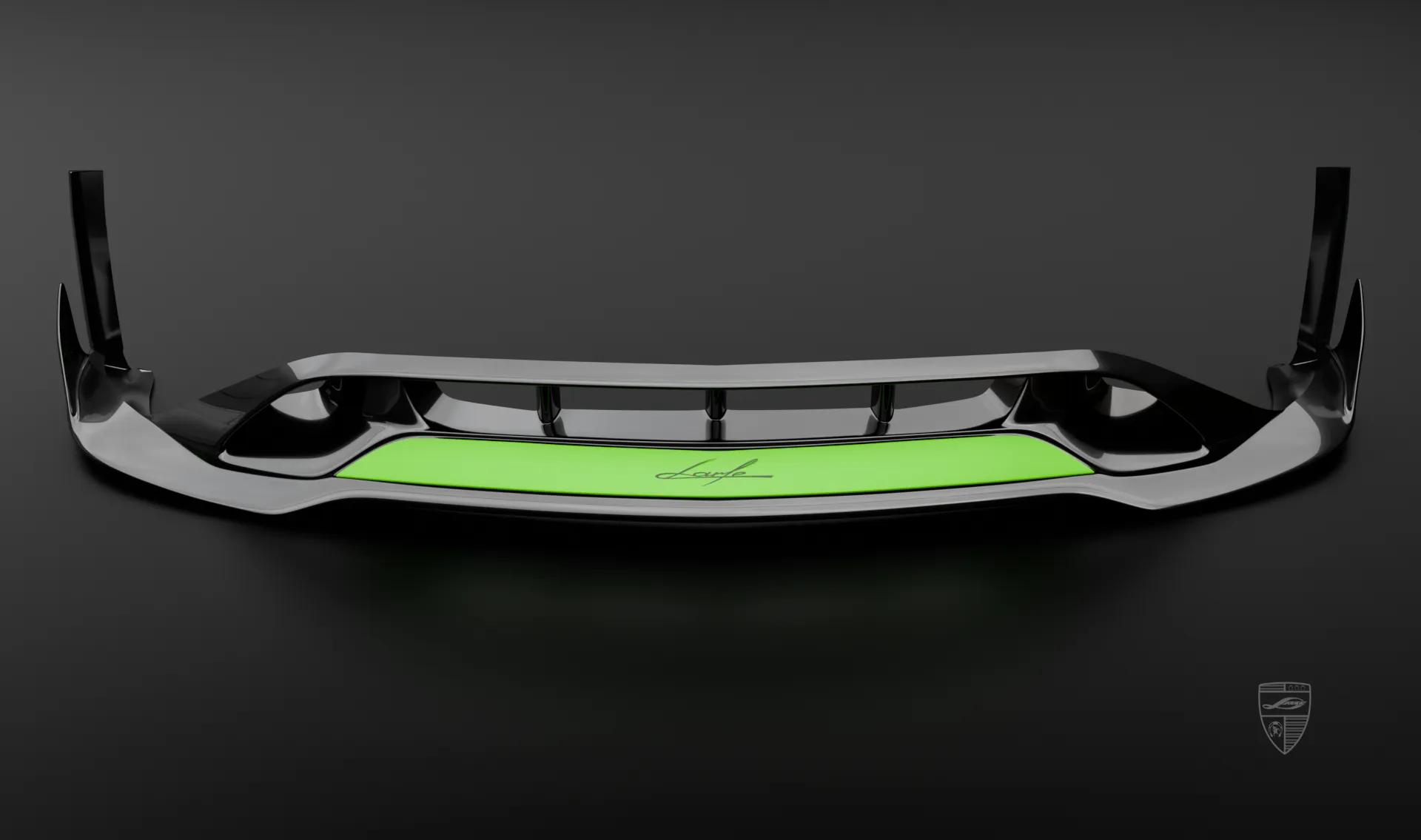 Front splitter upgrade for the luxury car Mercedes GT AMG 63s X290 Facelift from LARTE Design