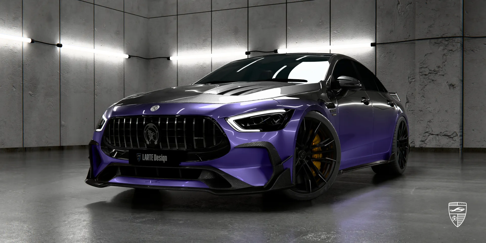 Aggressive carbon fiber styling 2026 AMG GT Facelift 63 creates bold road presence