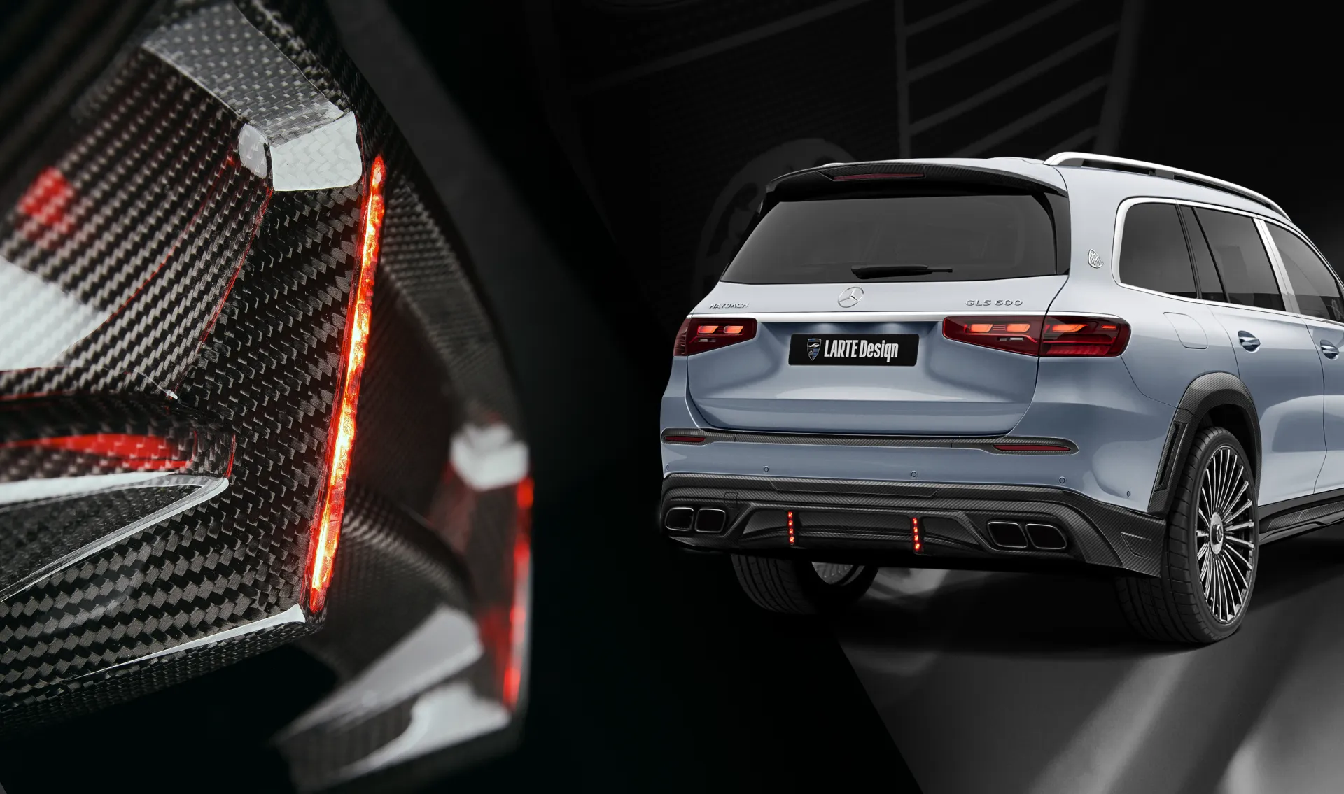Brake lights for your Mercedes Maybach GLS 600 X167 Facelift 2025 in the appearance package by LARTE Design
