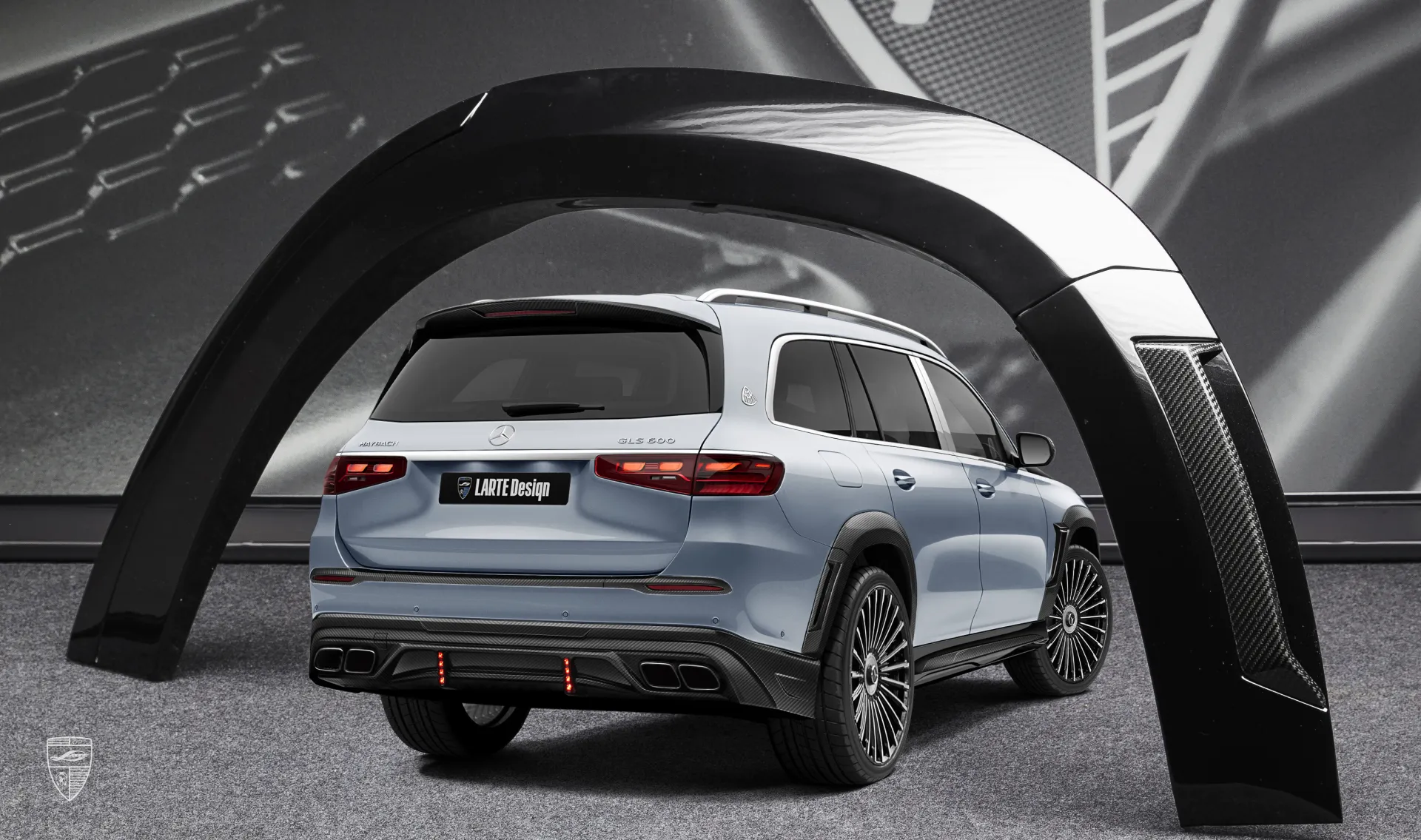 Rear carbon fenders for your Mercedes Maybach GLS 600 X167 Facelift 2025 in the appearance package by LARTE Design