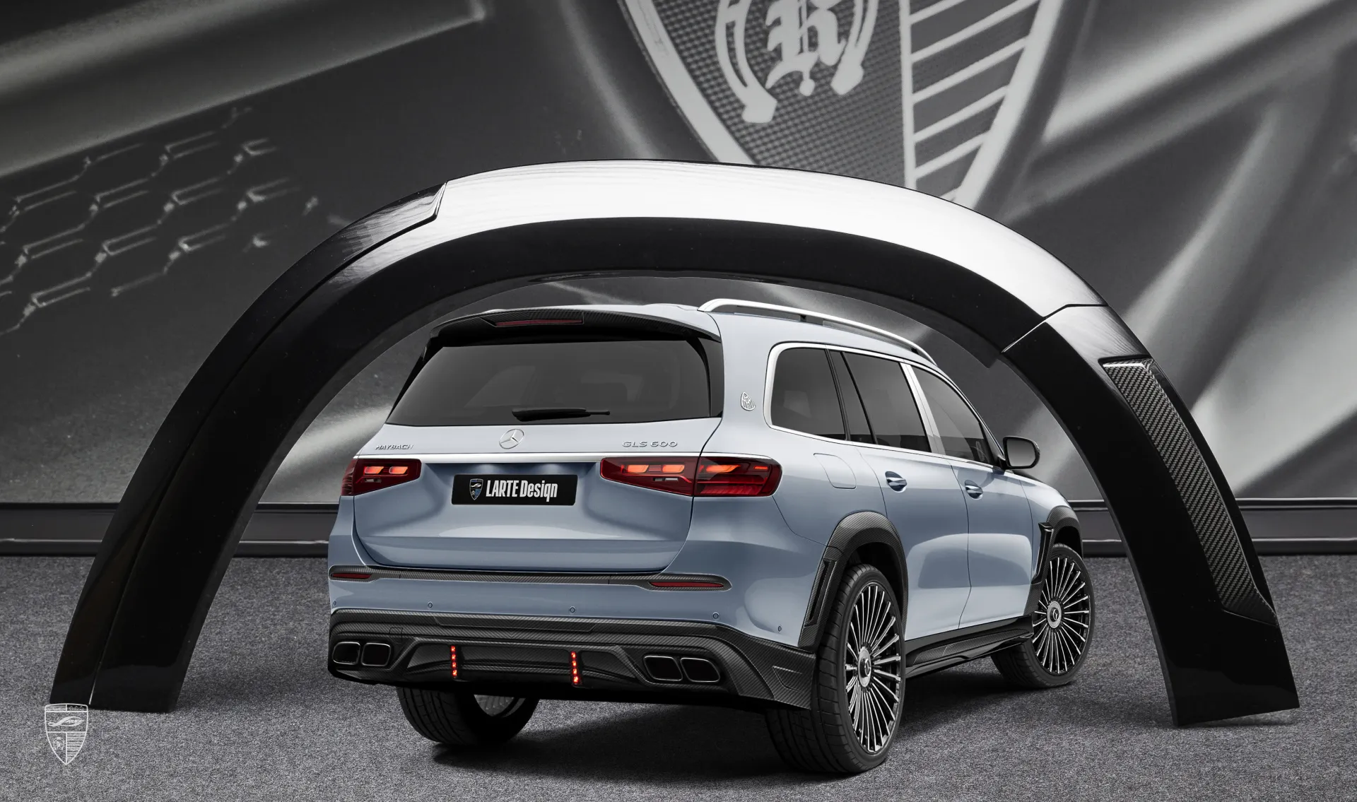 Carbonfaser-Kotflügelverbreiterungen hinten für Ihren Mercedes Maybach GLS 600 X167 Facelift im Erscheinungspaket von LARTE Design