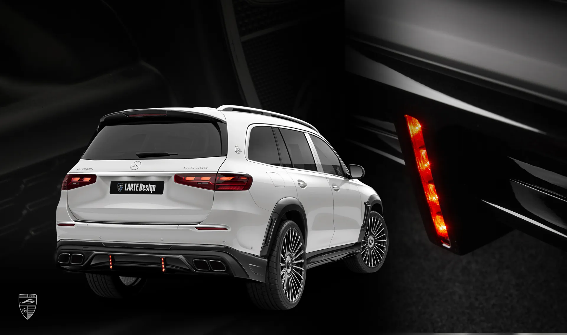 Brake lights for your Mercedes Maybach GLS 600 X167 Facelift 2025 in the appearance package by LARTE Design