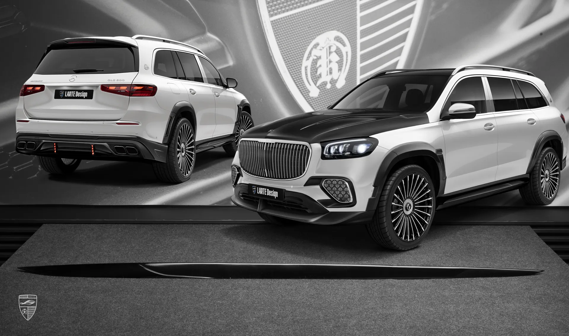 Side skirts for your Mercedes Maybach GLS 600 X167 Facelift 2025 in a conversion kit from LARTE Design