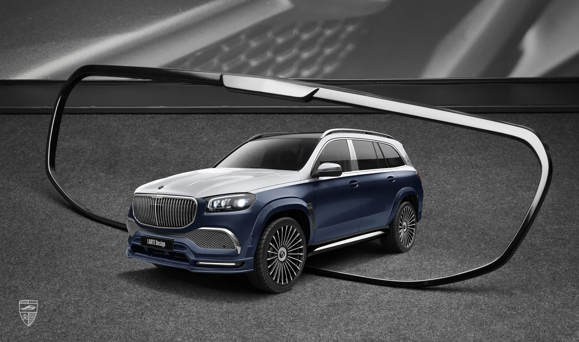 Grille trim for your Mercedes Maybach GLS 600 X167 in the appearance package by LARTE Design