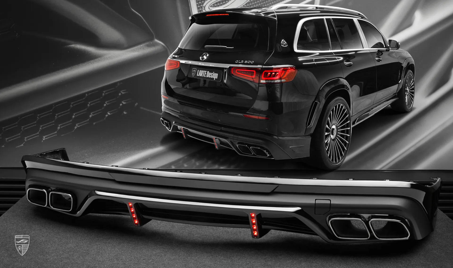 Heckstoßstangen-Diffusor Upgrade für den Luxuswagen Mercedes Maybach GLS 600 X167 Heckstoßstangen-Diffusor Upgrade für den Luxuswagen Maybach GLS 600 X167 von LARTE Design