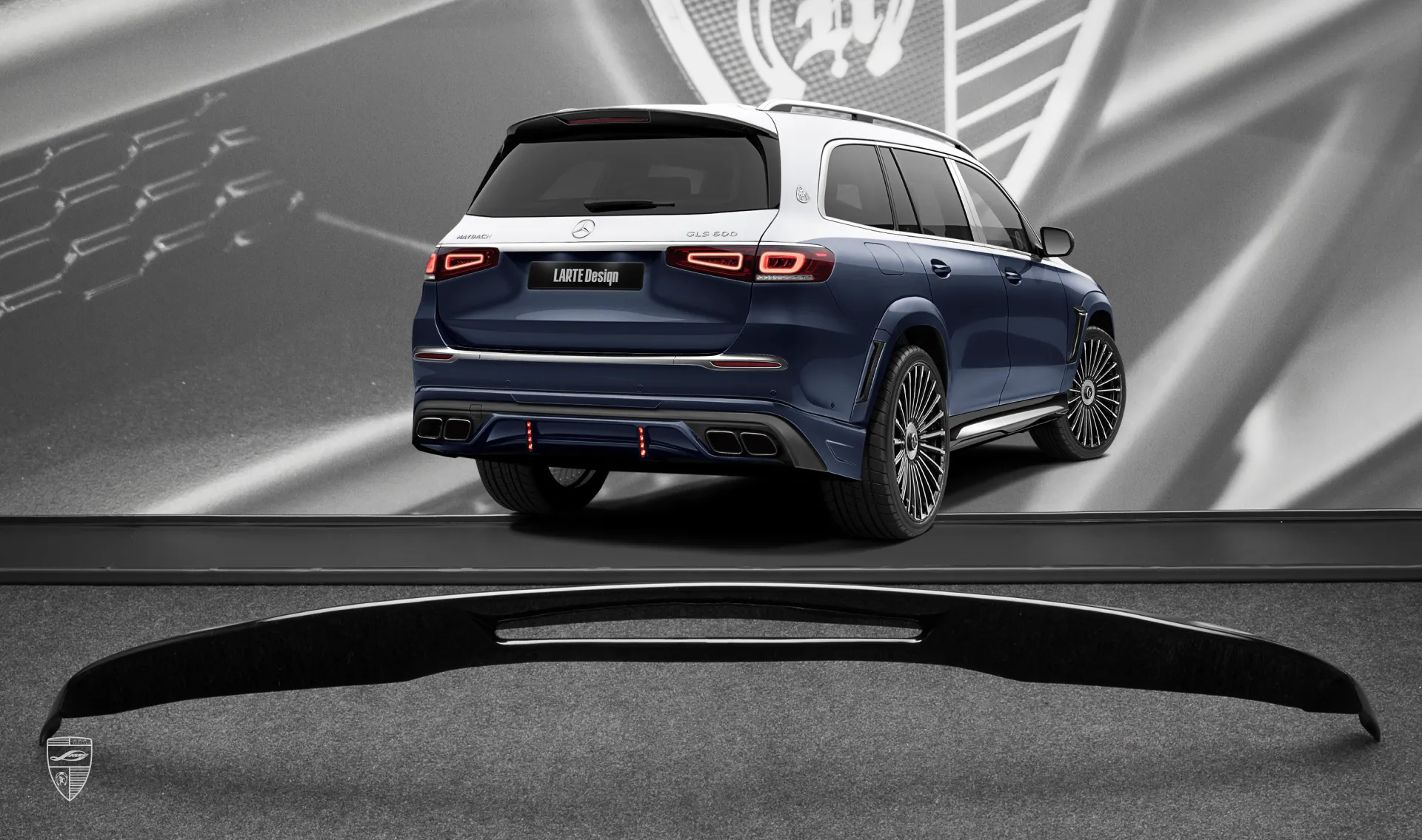 Roof spoiler upgrade for your SUV Mercedes Maybach GLS 600 X167 from LARTE Design