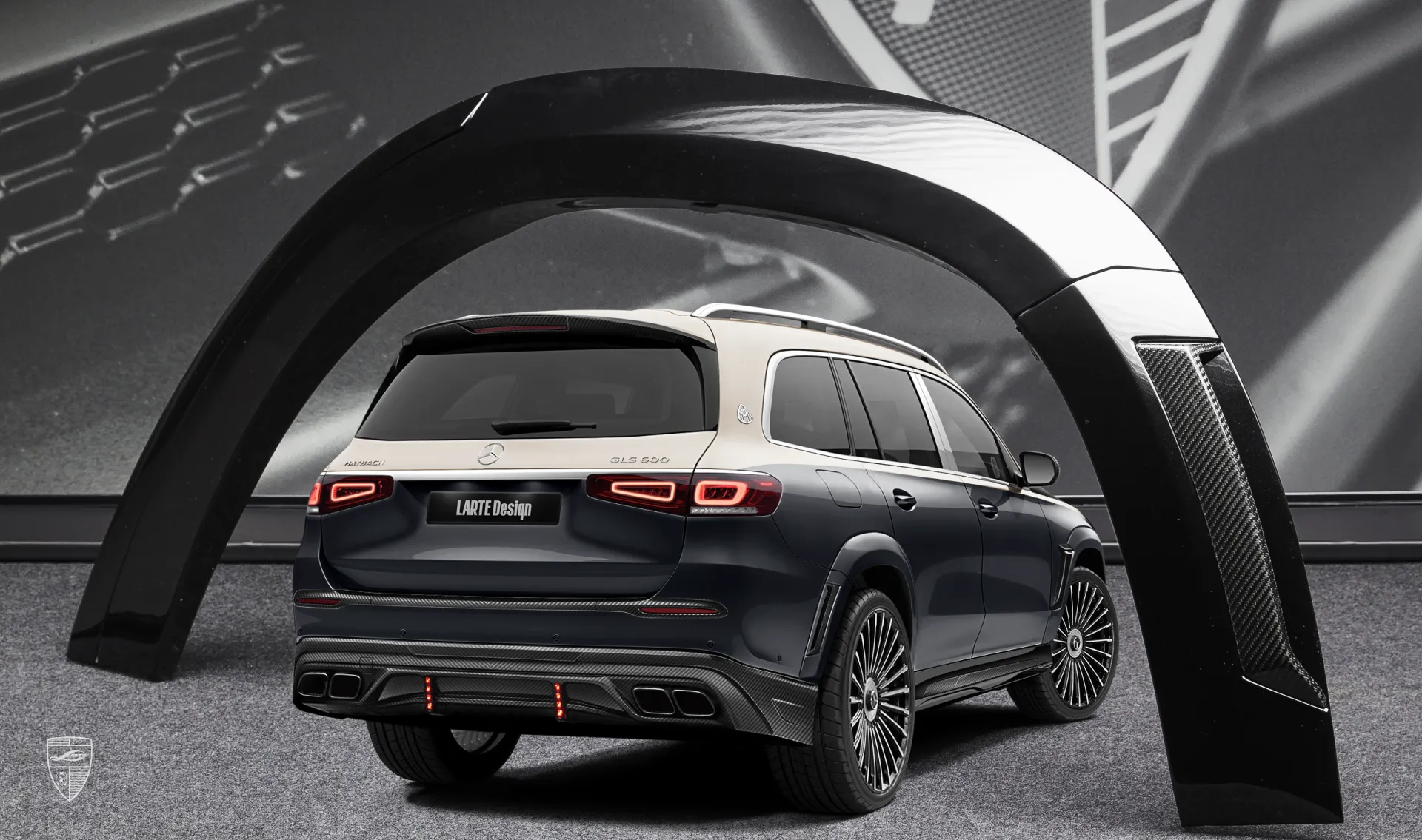 Rear fenders for your Mercedes Maybach GLS 600 X167 in a conversion kit from LARTE Design