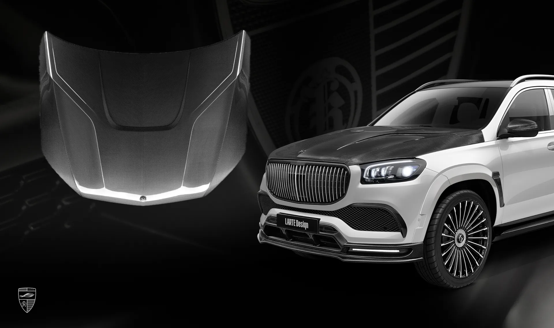 Motorhaube Upgrade für das Familienauto Mercedes Maybach GLS 600 X167 Motorhaube Upgrade für das Familienauto Mercedes Maybach GLS 600 X167 von LARTE Design