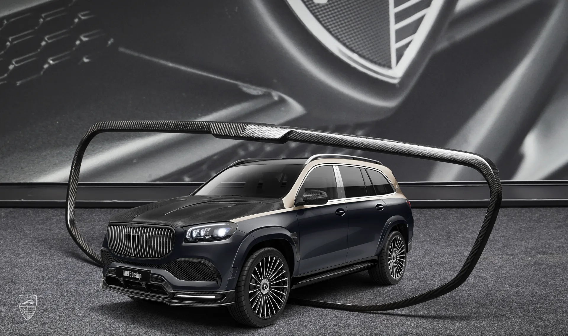 Grille trim upgrade for the luxury car Mercedes Maybach GLS 600 X167 Grille trim upgrade for the luxury car Mercedes Maybach GLS 600 X167 from LARTE Design