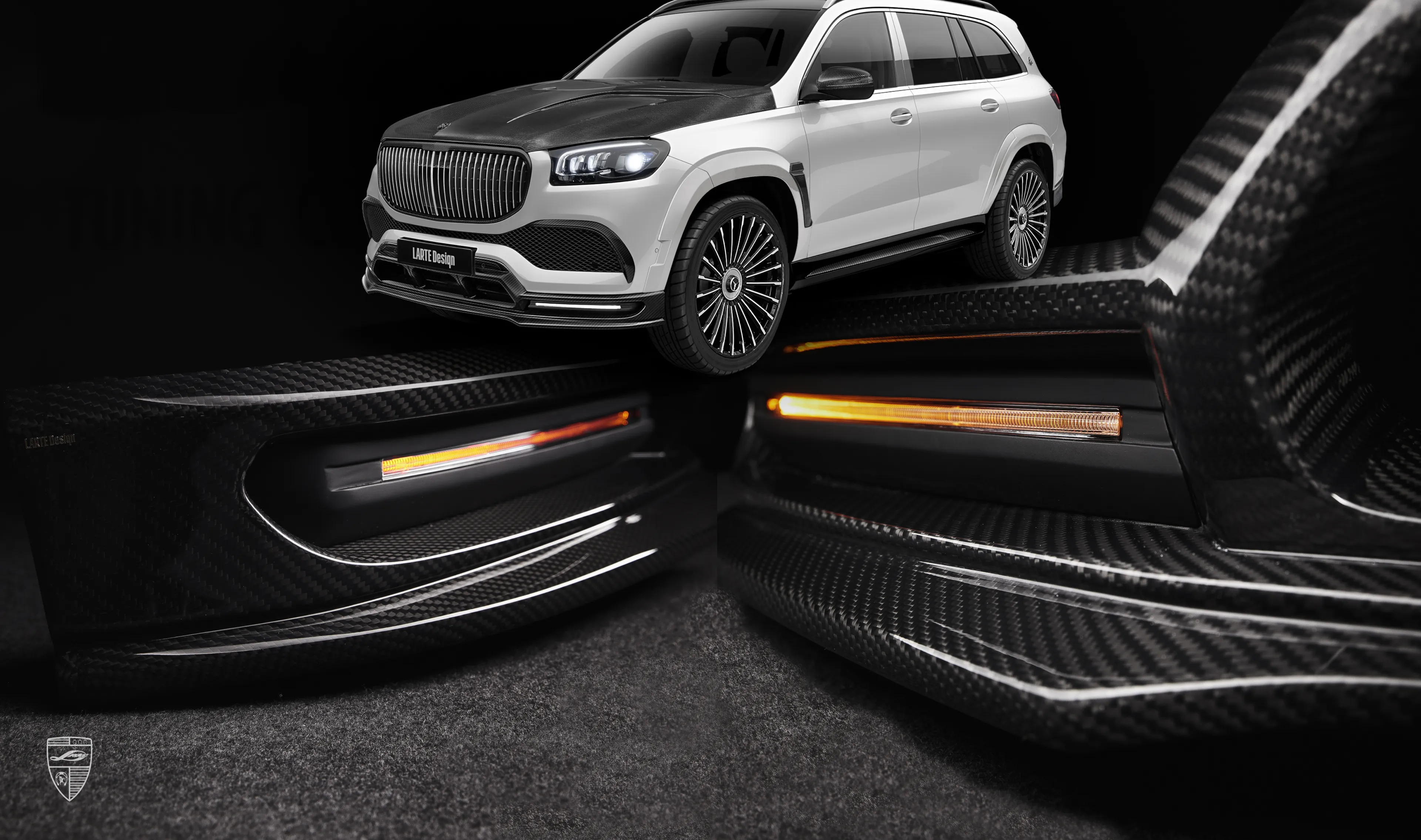 LED-Tagfahrlichter mit Blinklicht für Ihren Mercedes Maybach GLS 600 X167 im Umrüstkit LED-Tagfahrlichter mit Blinklicht für Ihren Maybach GLS 600 X167 im Umrüstkit von LARTE Design