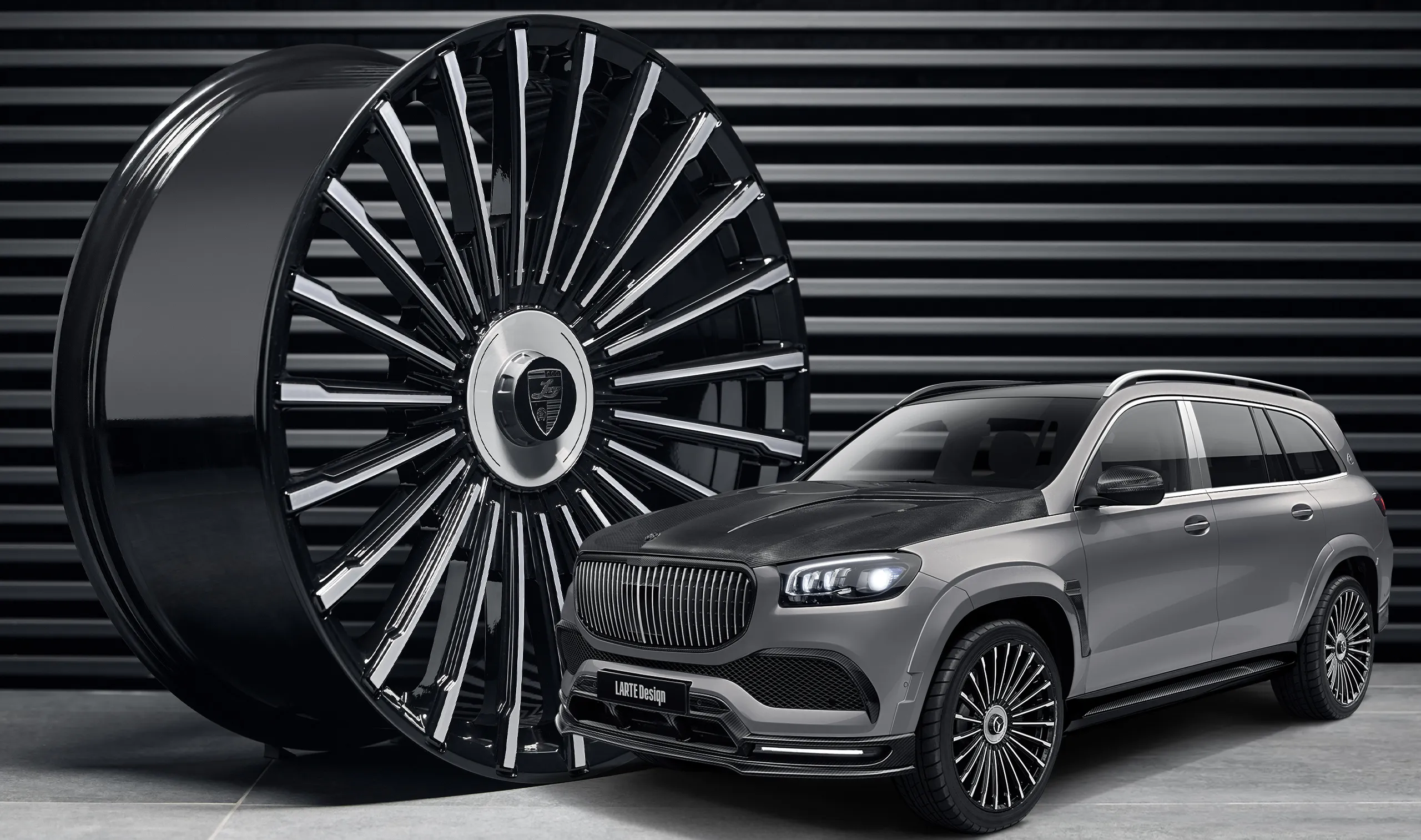 Forged rims upgrade for the family car Mercedes Maybach GLS 600 X167 from LARTE Design