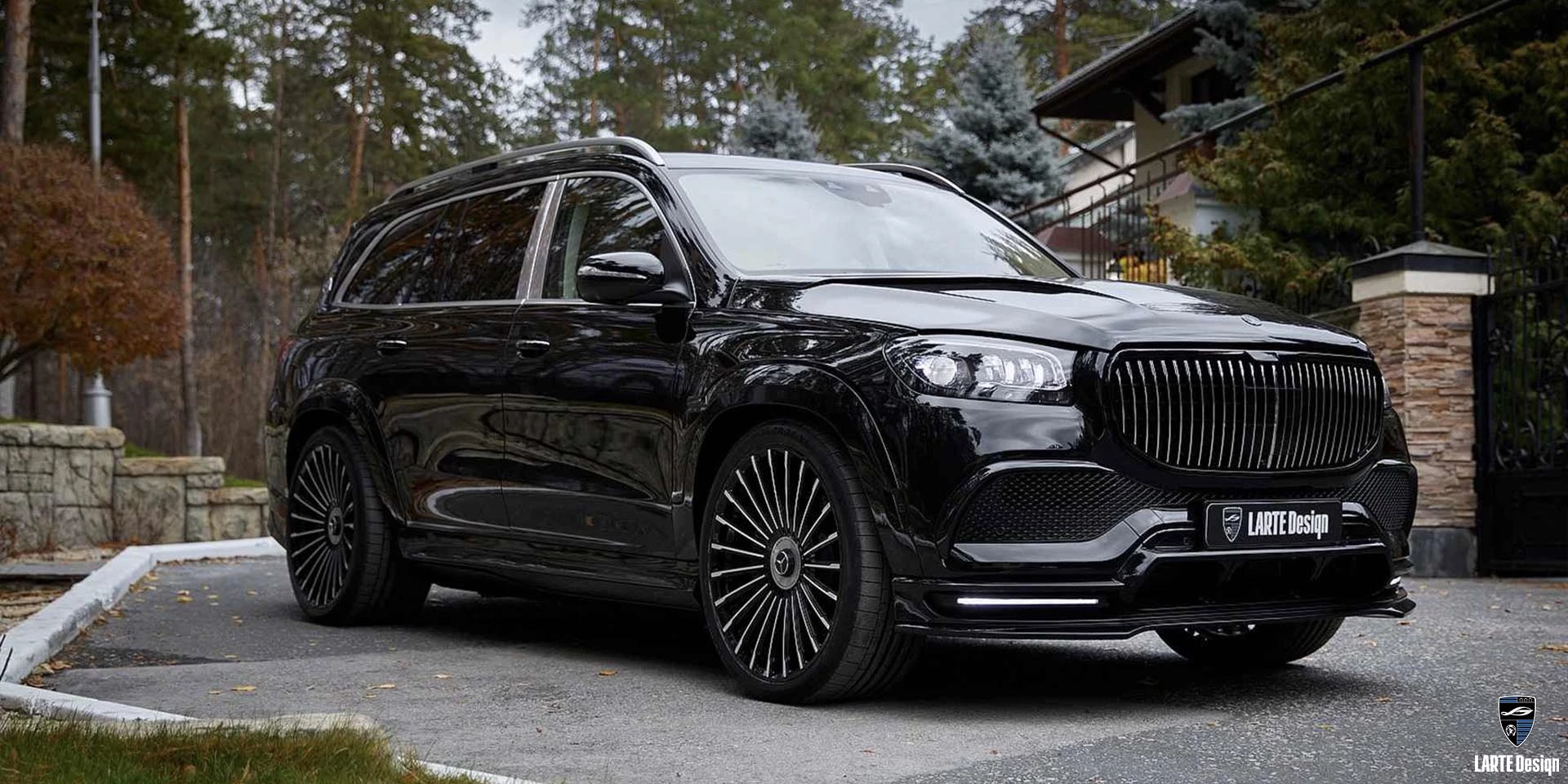 Kaufen Sie den aerodynamischen Frontlippe-Kohlefaser für den Mercedes-Maybach GLS 600 4MATIC X167 M 176 Obsidianschwarz metallic