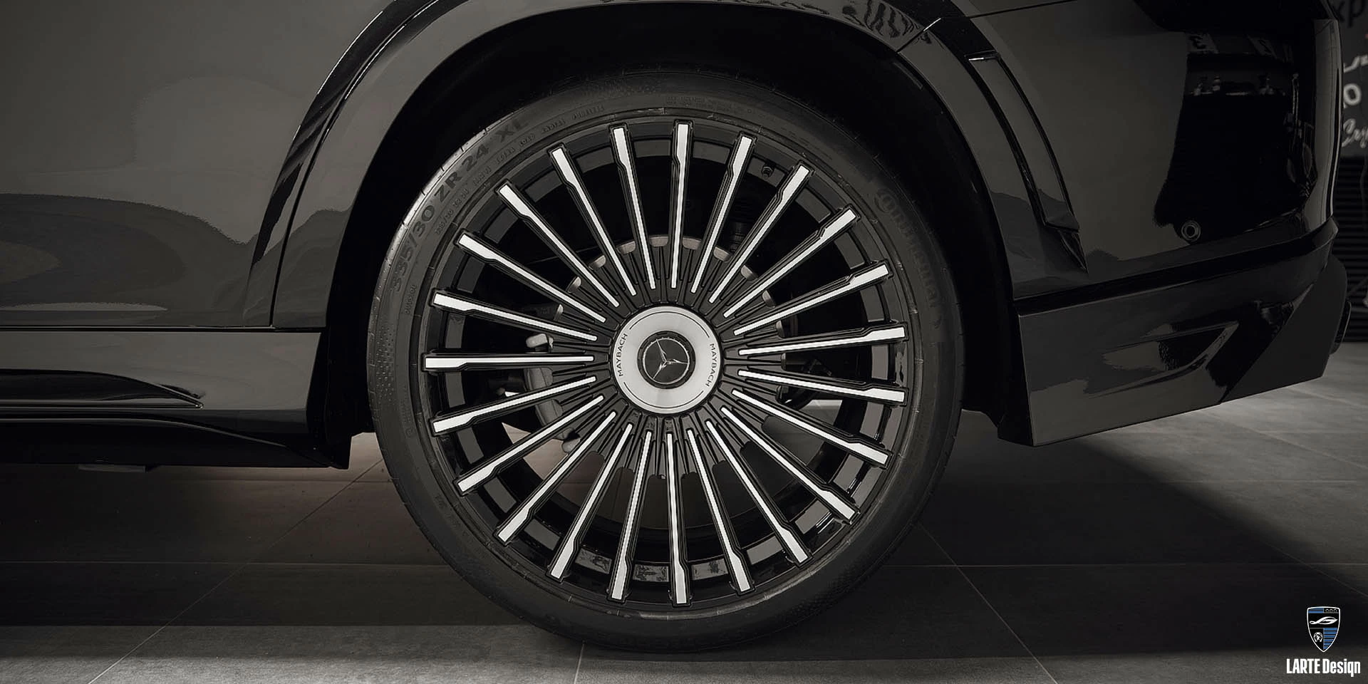 Kaufen Sie die Serie geschmiedeter Räder aus Kohlefaser für Mercedes-Maybach GLS 600 4MATIC X167 M 176 Obsidianschwarz Metallic