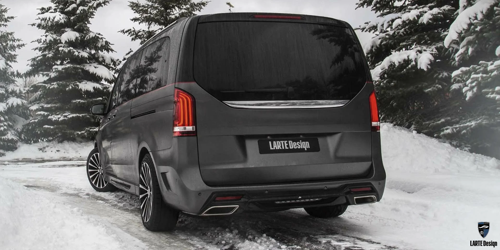 Kaufen Sie einen Kohlefaser-Heckschürzendiffusor für Mercedes-Benz V-Klasse W447 in Graphite Grey Metallic V 300 d AVANTGARDE Extra-Long