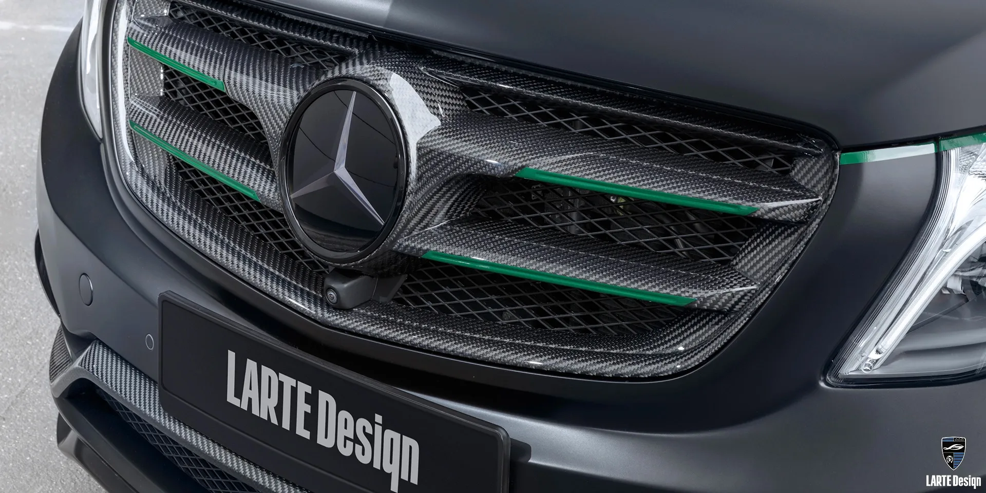 Order Aerodynamic Grille trim carbon fiber for Mercedes-Benz V-class W447 Obsidian Black Metallic V 250 Long 2024 2025