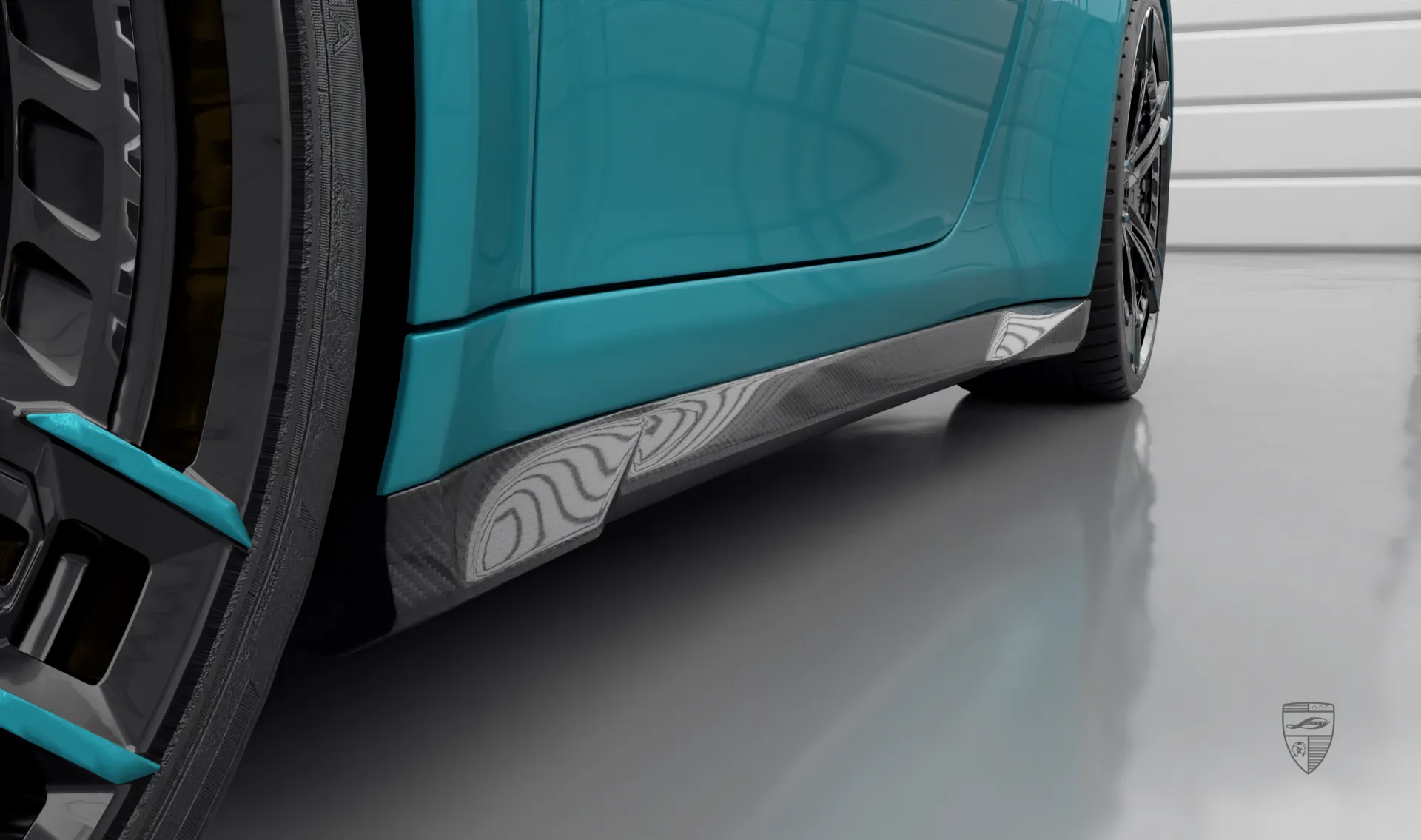 Carbon side skirts upgrade for your sport coupe Porsche 911 Carrera Facelift 992.2 from LARTE Design